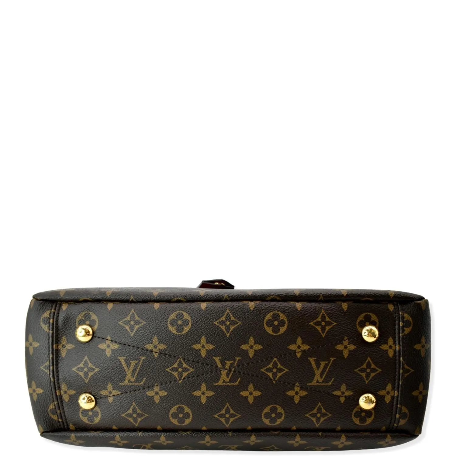 LOUIS VUITTON Pallas Chain Monogram Canvas Shopper Tote Bag Brown