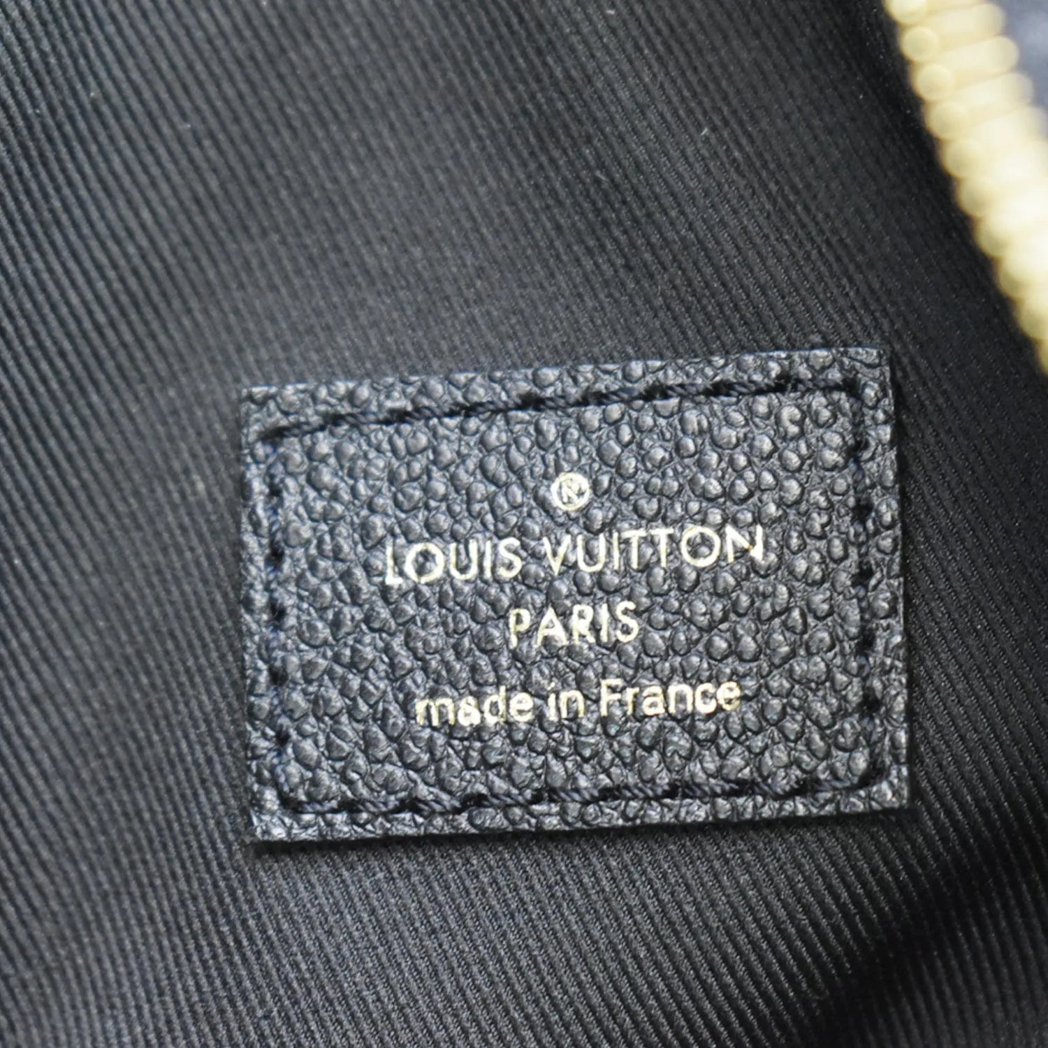LOUIS VUITTON Ponthieu PM Empreinte Leather Shoulder Bag Black