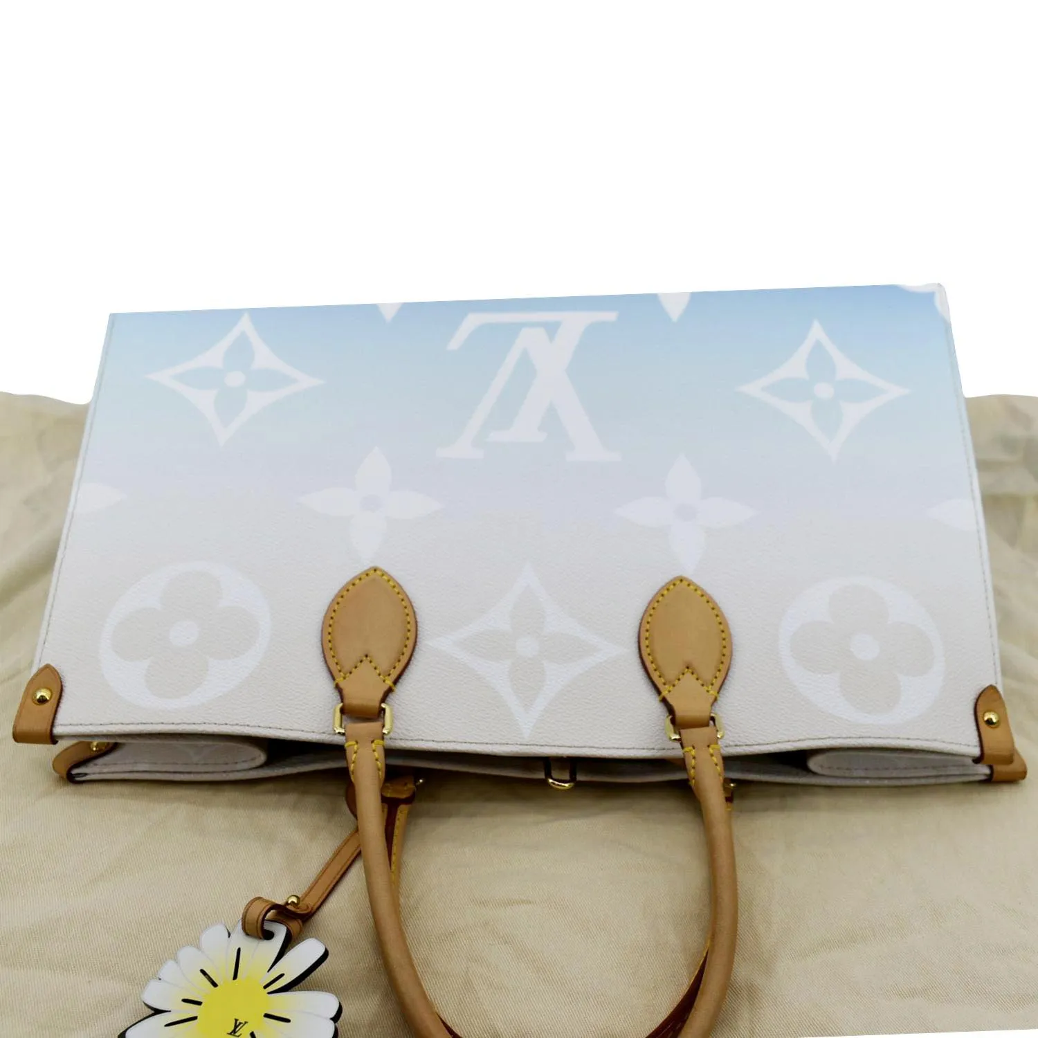 LOUIS VUITTON Pool Onthego GM Monogram Tote Shoulder Bag Blue