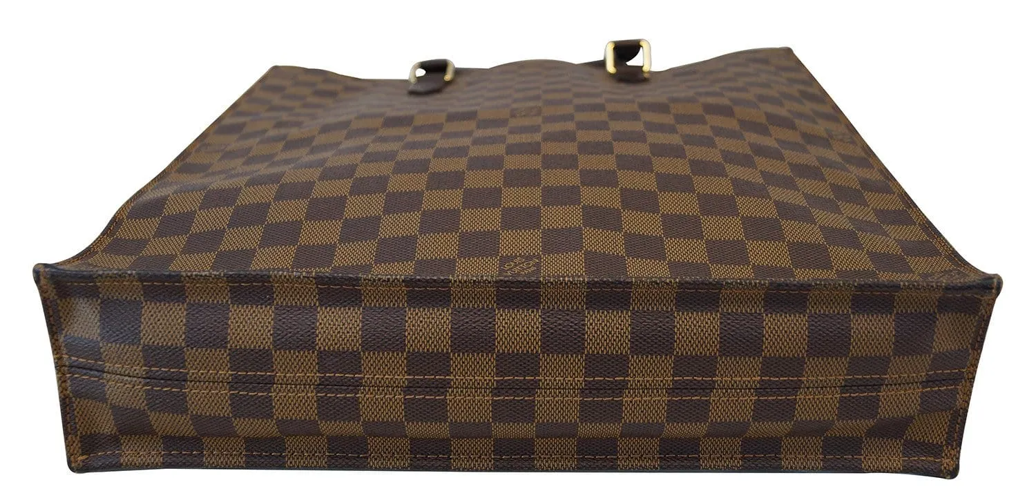 LOUIS VUITTON Sac Plat Damier Ebene Tote Handbag