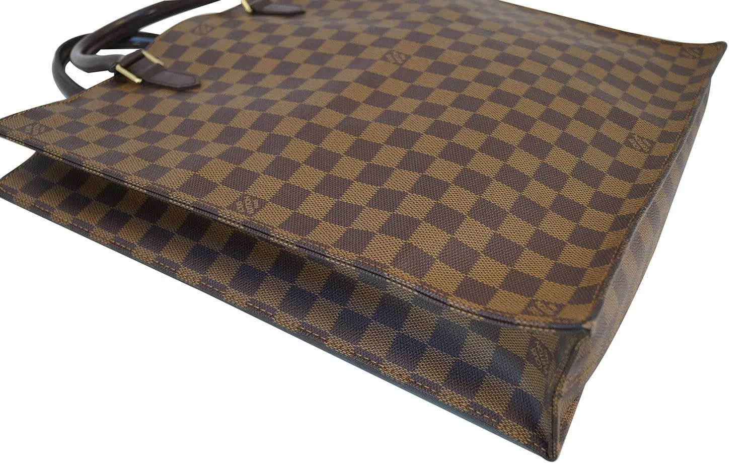 LOUIS VUITTON Sac Plat Damier Ebene Tote Handbag