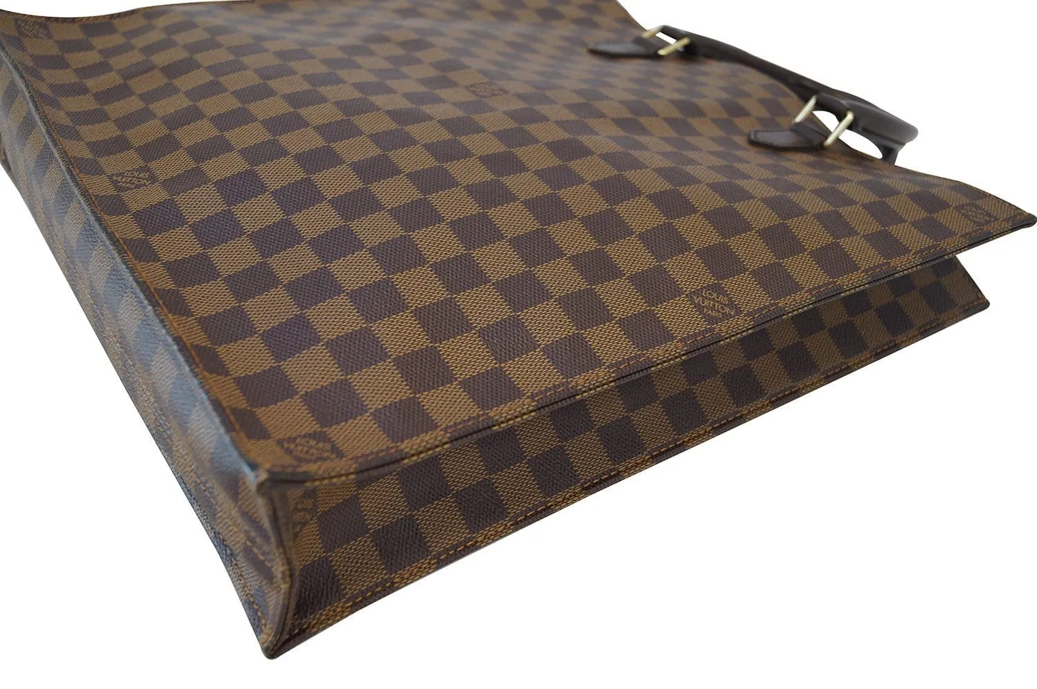 LOUIS VUITTON Sac Plat Damier Ebene Tote Handbag