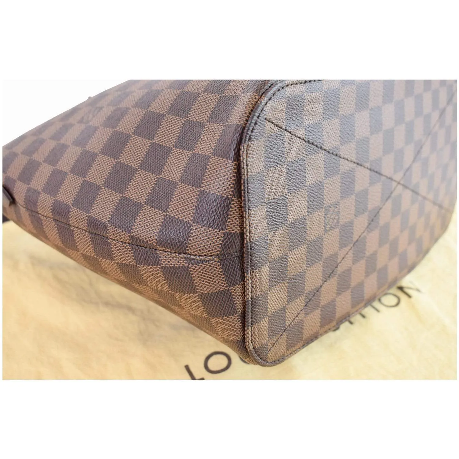 LOUIS VUITTON Siena GM Damier Ebene Shoulder Bag Brown