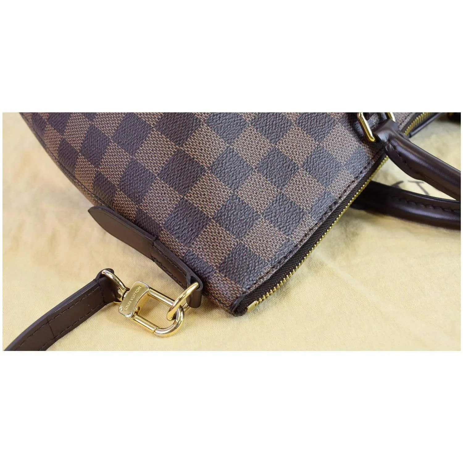 LOUIS VUITTON Siena GM Damier Ebene Shoulder Bag Brown