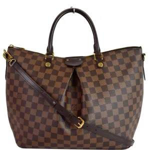 LOUIS VUITTON Siena GM Damier Ebene Shoulder Bag Brown