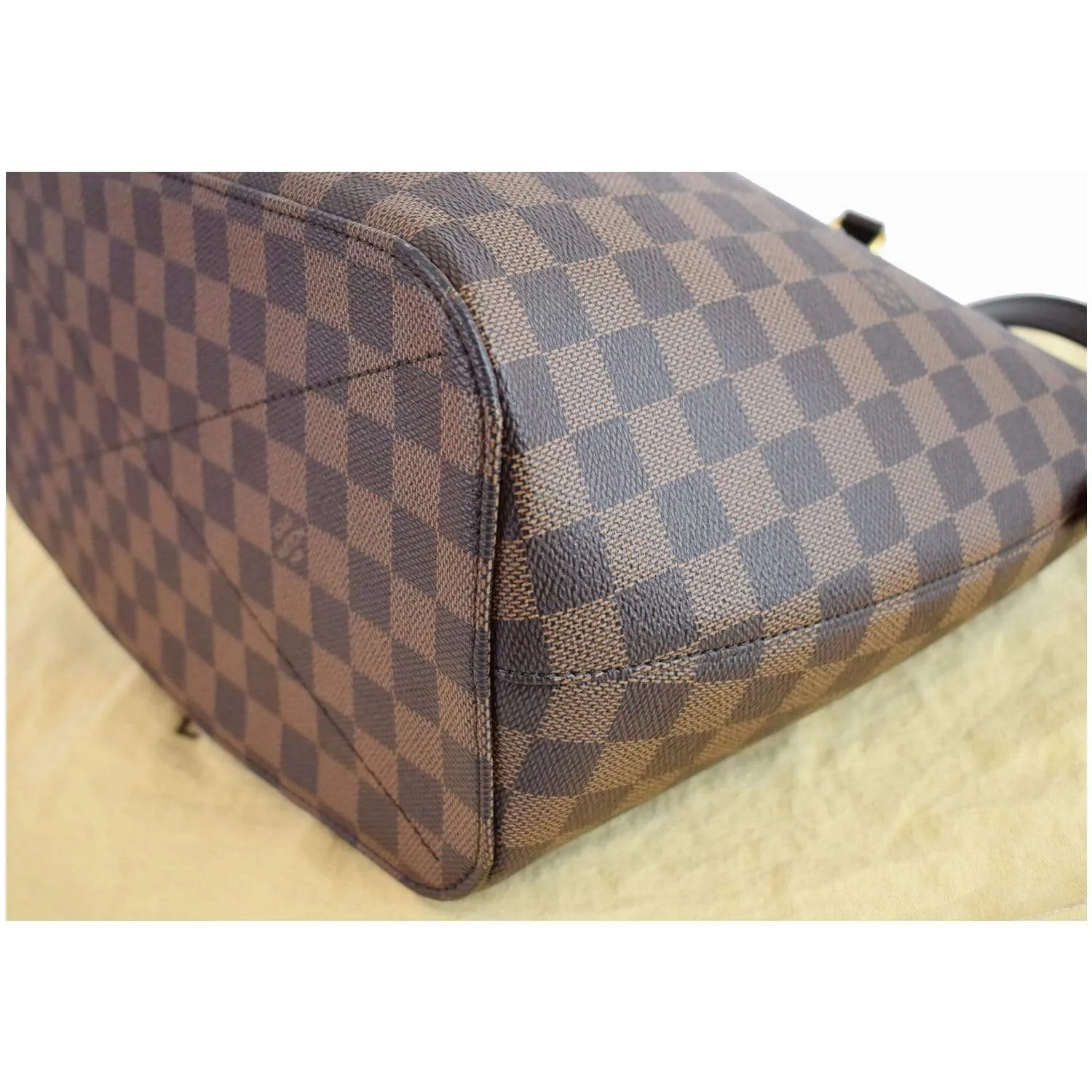 LOUIS VUITTON Siena GM Damier Ebene Shoulder Bag Brown