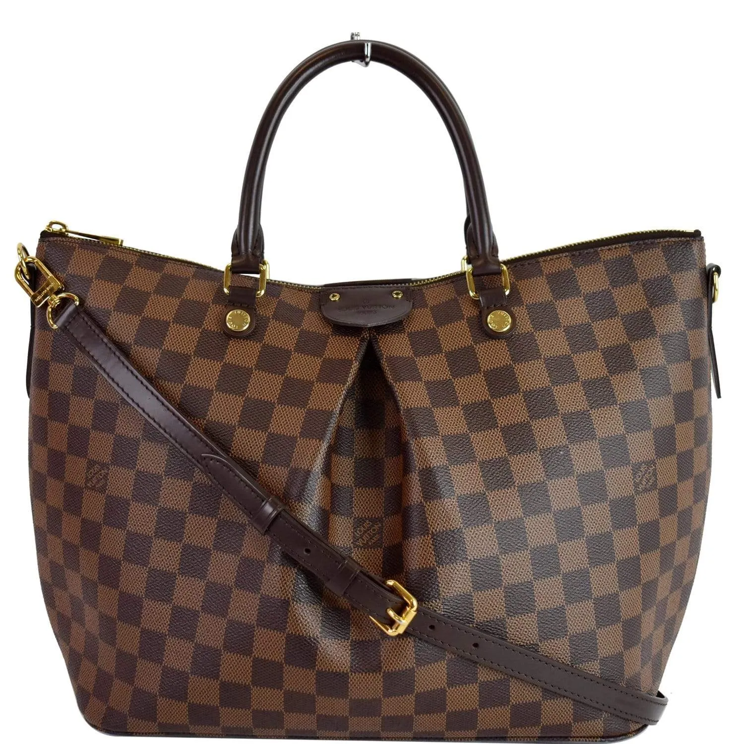 LOUIS VUITTON Siena GM Damier Ebene Shoulder Bag Brown