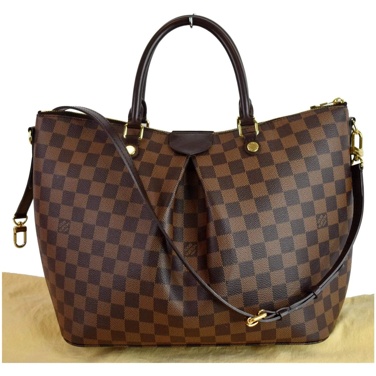 LOUIS VUITTON Siena GM Damier Ebene Shoulder Bag Brown