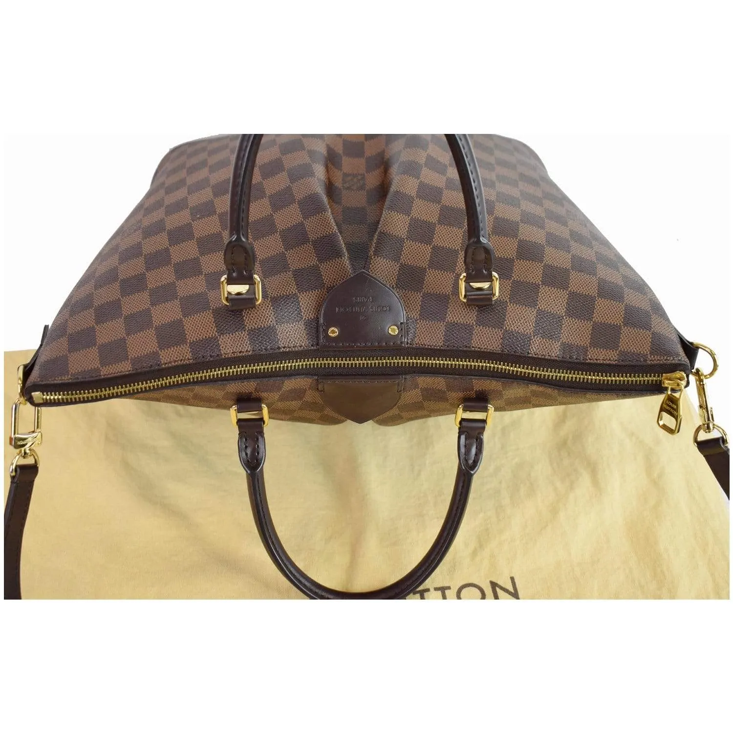 LOUIS VUITTON Siena GM Damier Ebene Shoulder Bag Brown