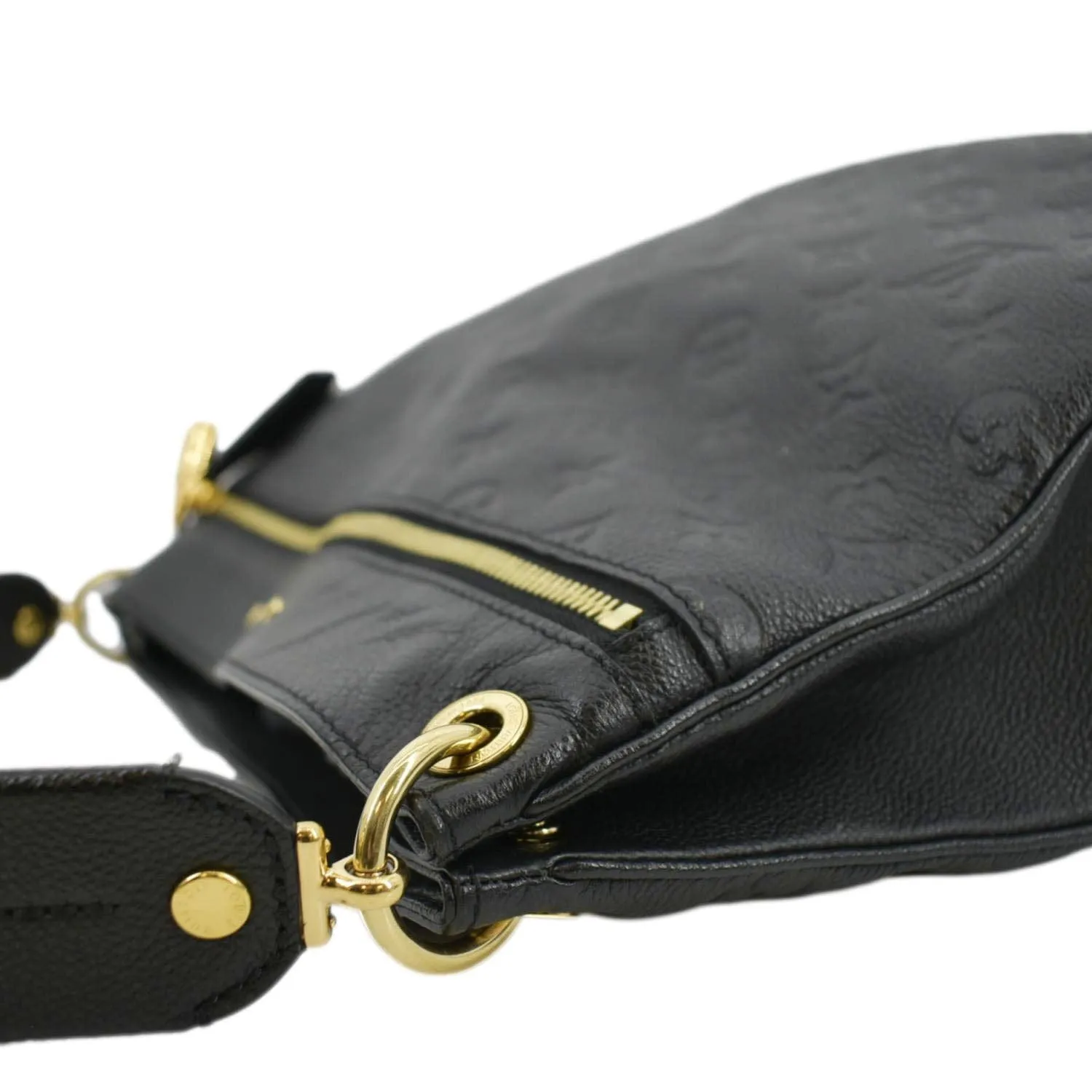 LOUIS VUITTON Spontini Empreinte Leather Shoulder Bag Black