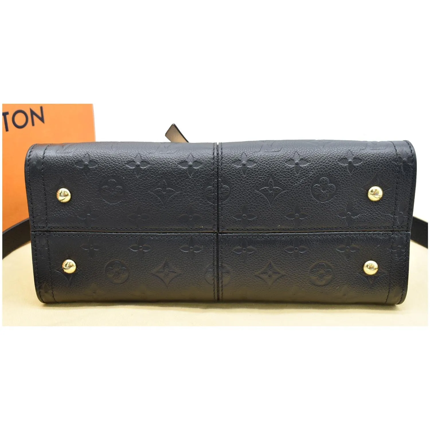LOUIS VUITTON Sully PM Monogram Empreinte Leather Shoulder Bag Black