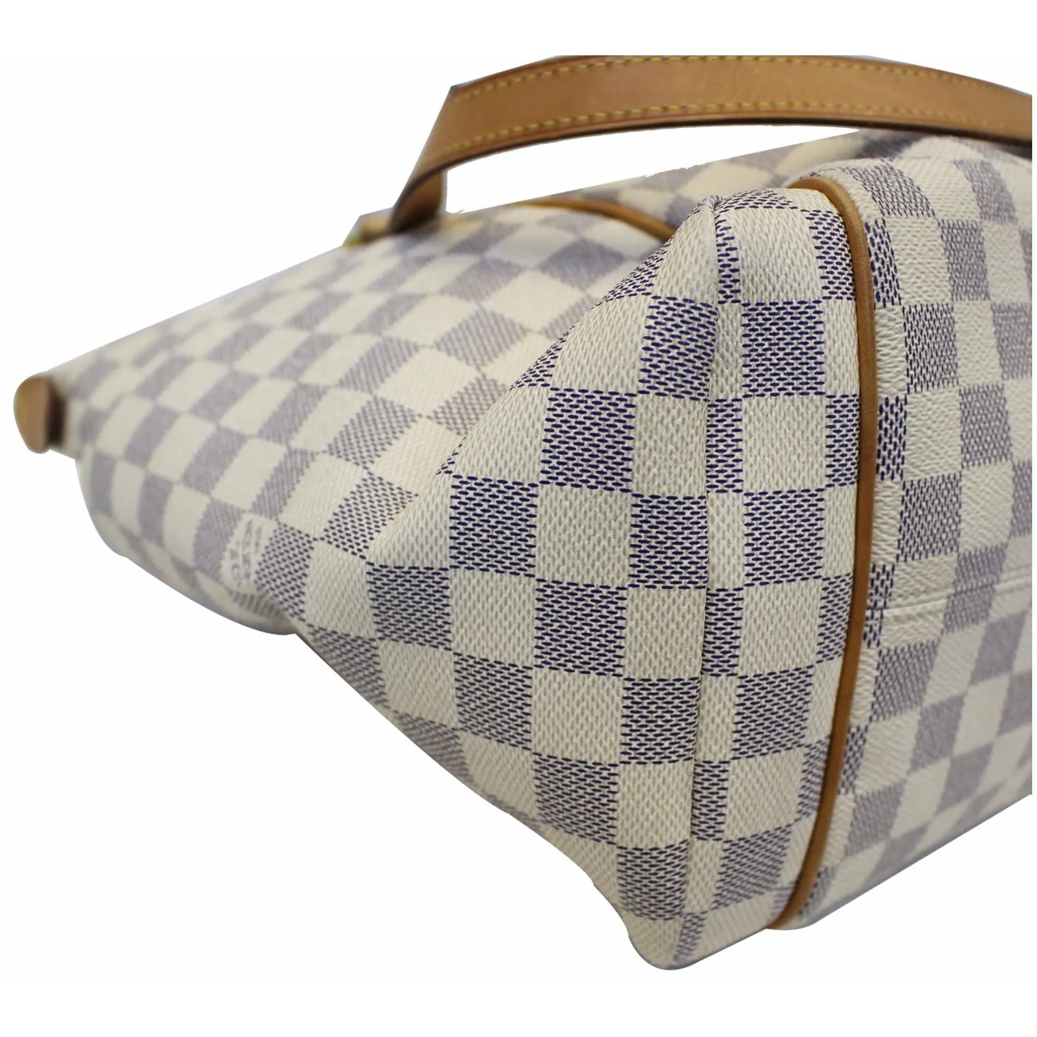 LOUIS VUITTON Totally MM Damier Azur Shoulder Bag White