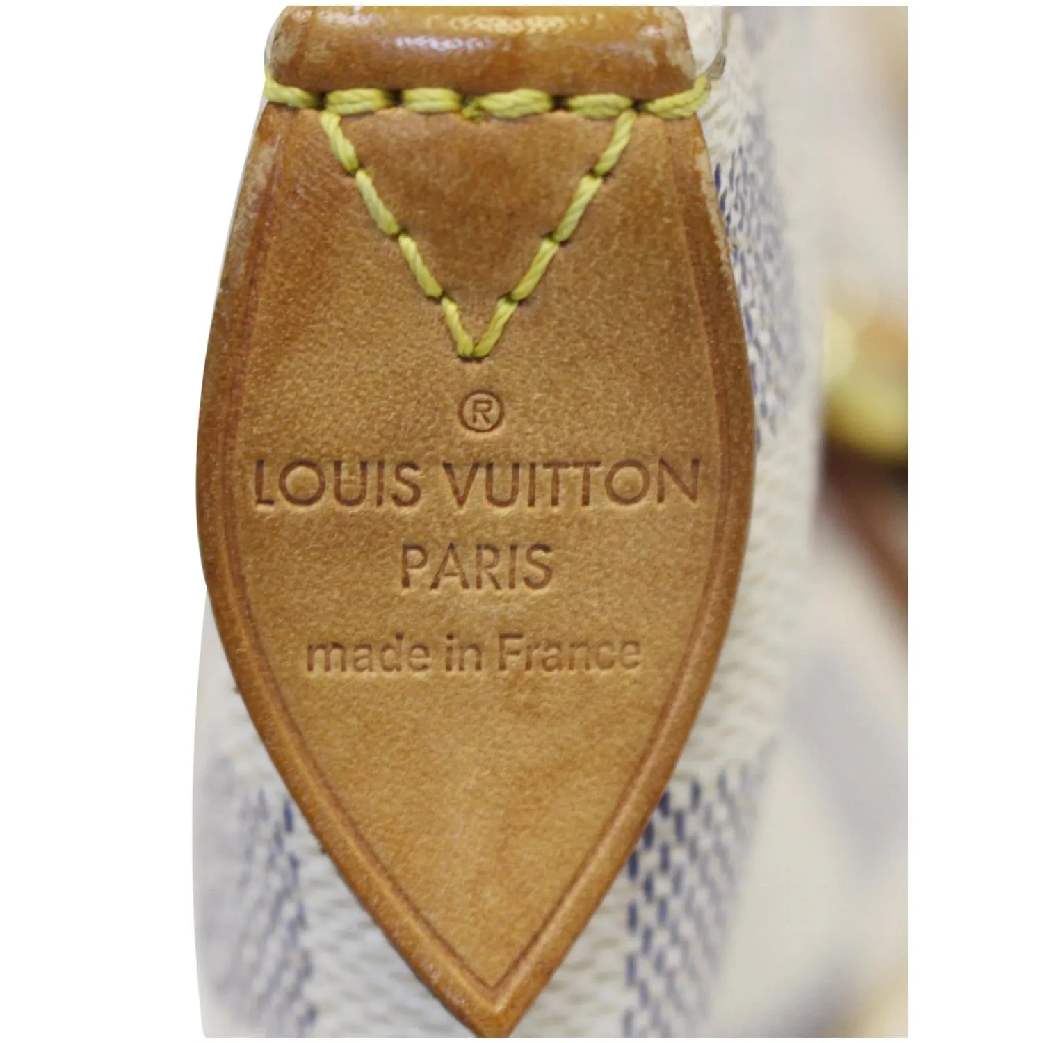 LOUIS VUITTON Totally MM Damier Azur Shoulder Bag White