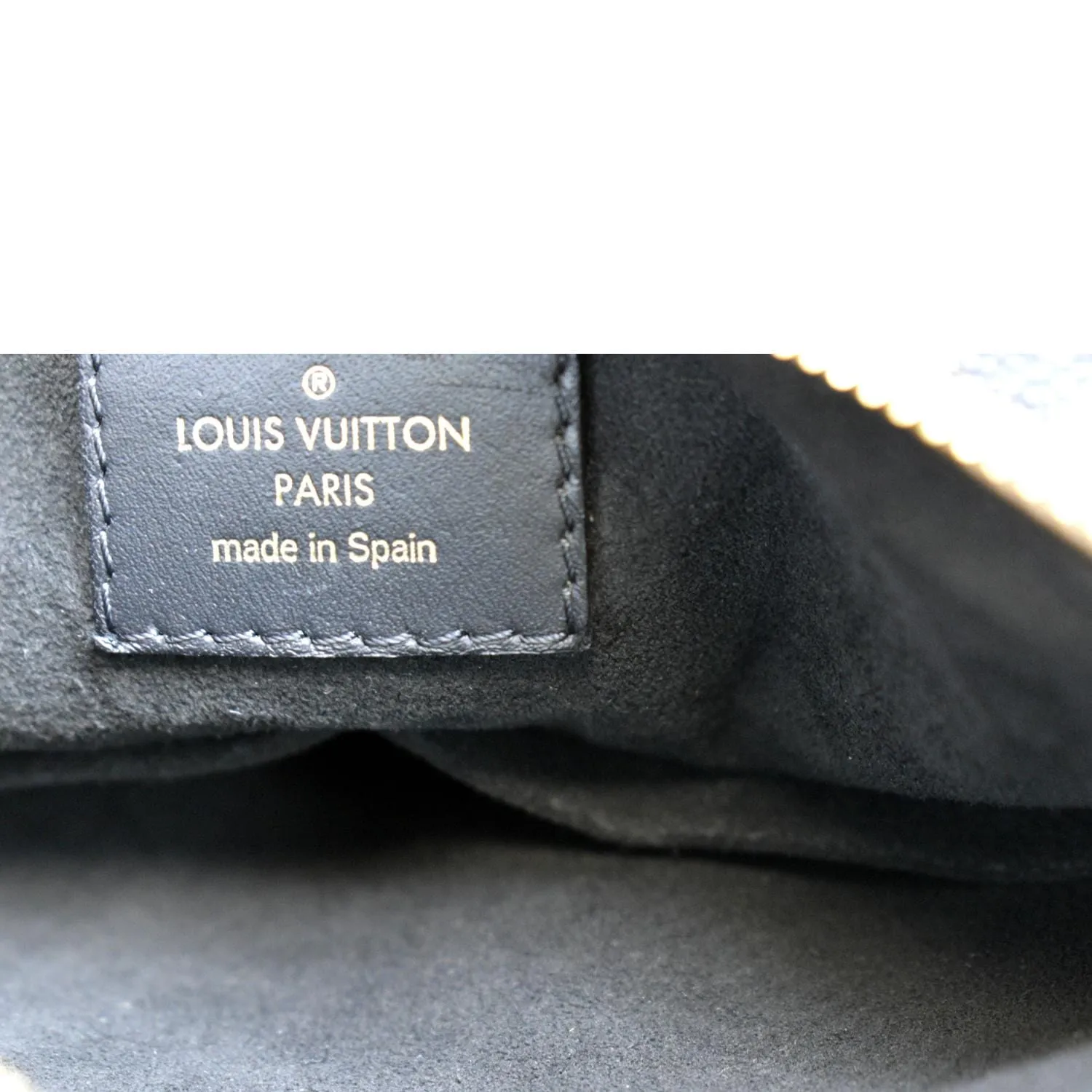 LOUIS VUITTON V BB Monogram Empreinte Tote Shoulder Bag Beige/Black