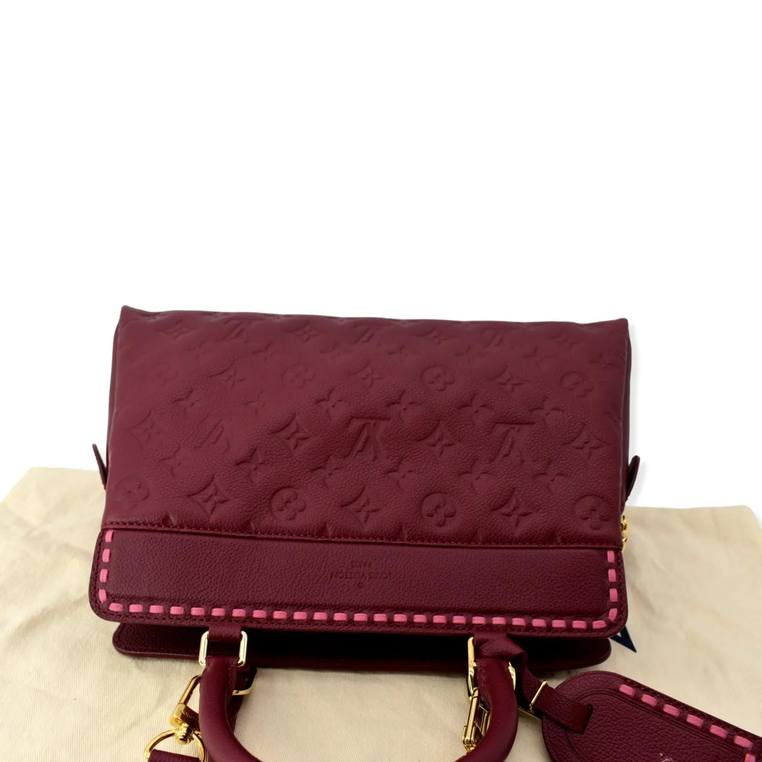 LOUIS VUITTON Vosges MM Empreinte Leather Shoulder Bag Raisin - 10% OFF