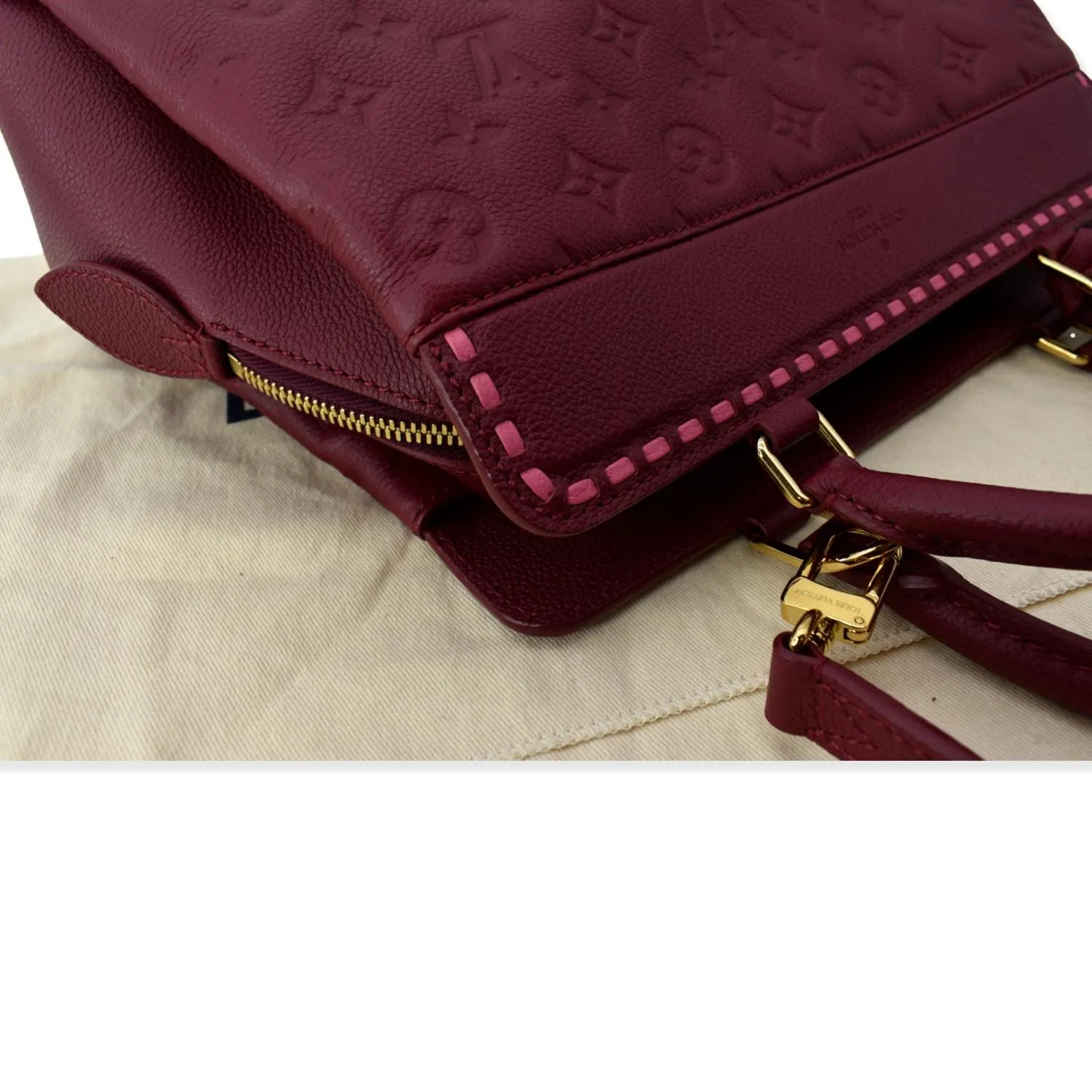 LOUIS VUITTON Vosges MM Empreinte Leather Shoulder Bag Raisin - 10% OFF