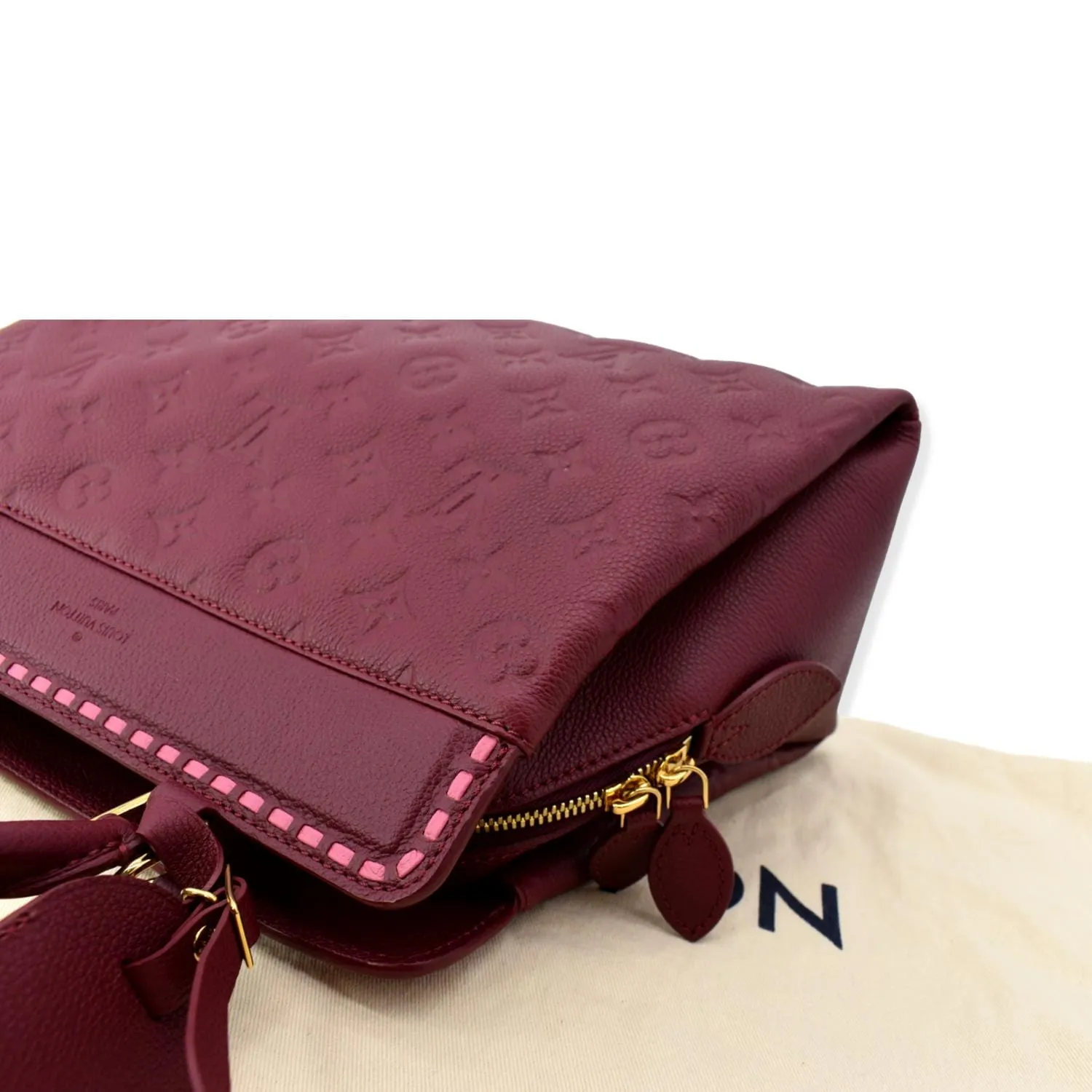 LOUIS VUITTON Vosges MM Empreinte Leather Shoulder Bag Raisin - 10% OFF