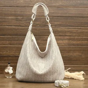 <bold>Hobo / Tote Bag <br>Genuine-Leather