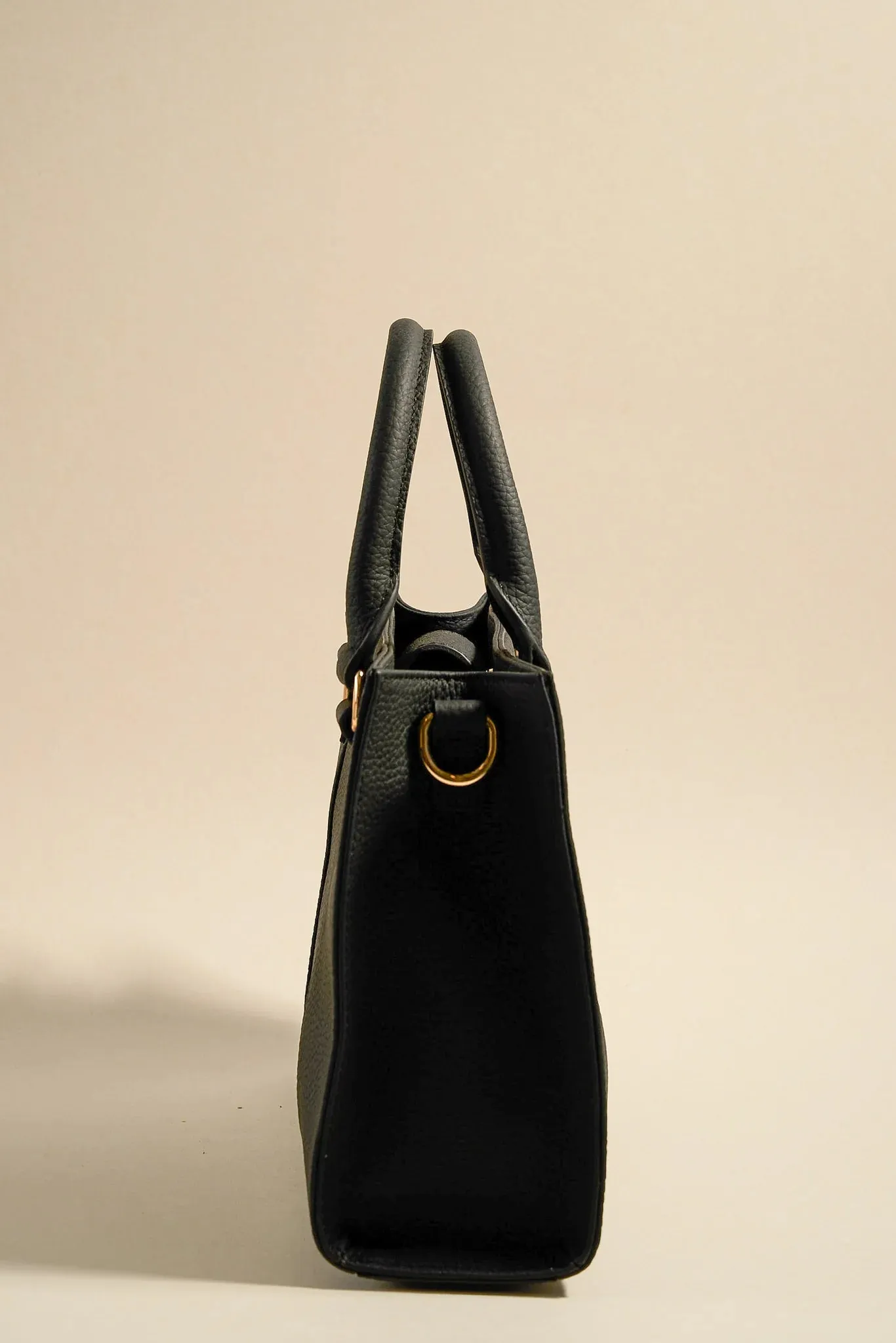 Manhattan Leather Mini Tote Black