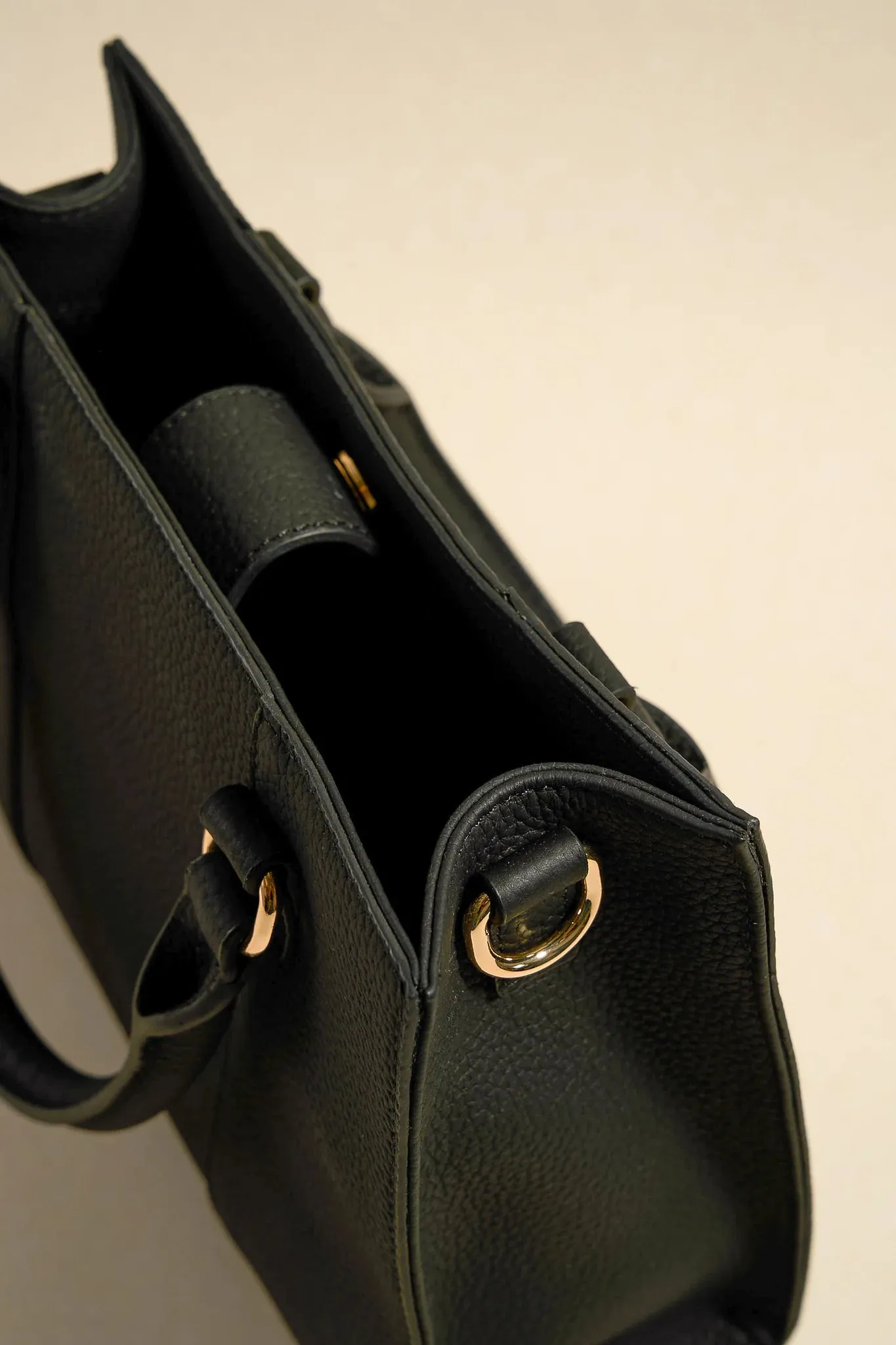 Manhattan Leather Mini Tote Black