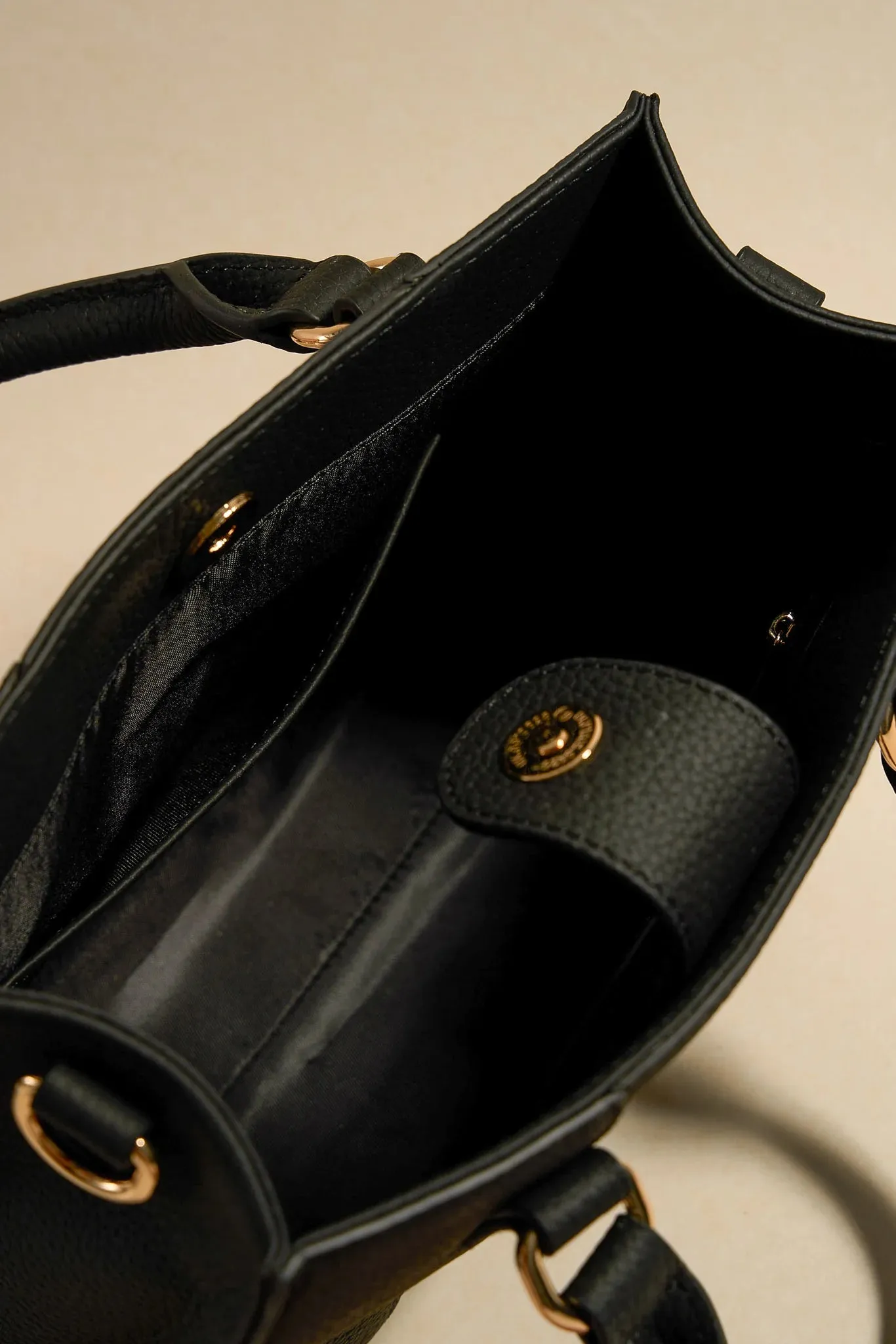 Manhattan Leather Mini Tote Black