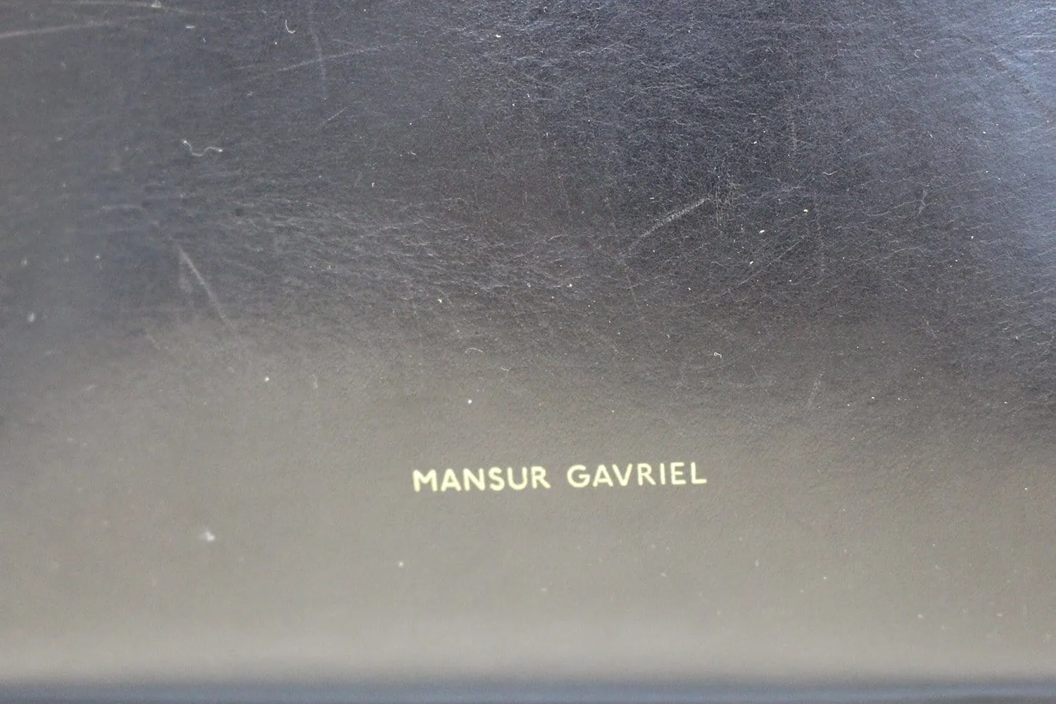 MANSUR GABRIEL Black Tanned Leather Bucket Shoulder Bag