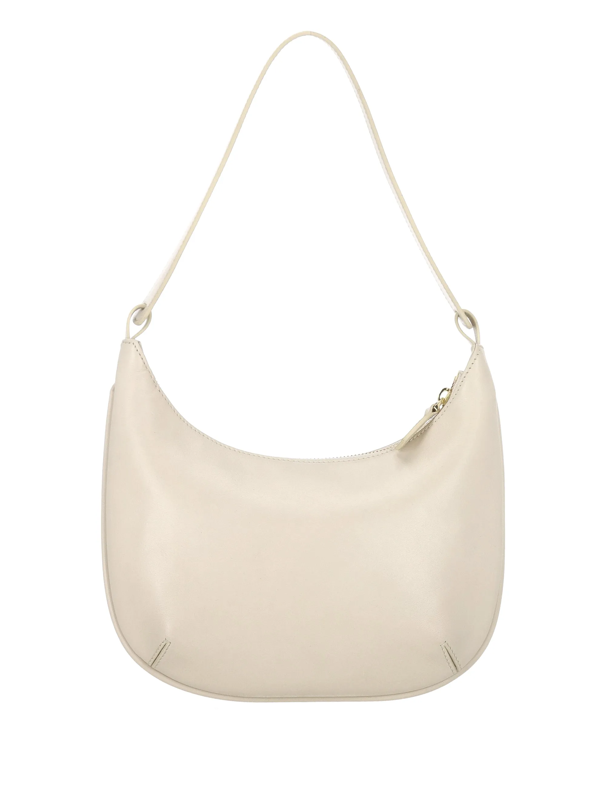Manu Atelier Mini Hobo Beige Leather Bag