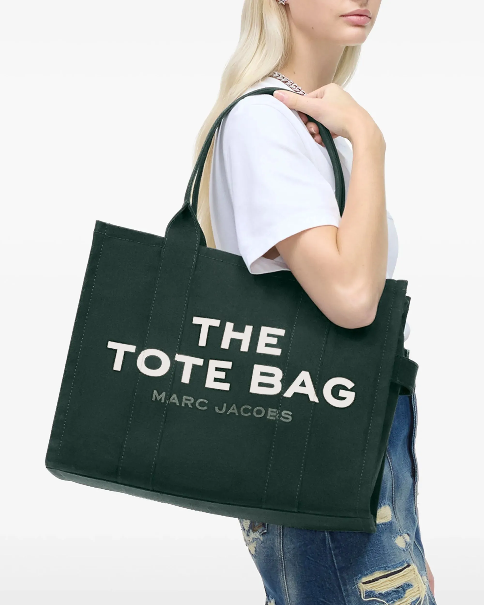 Marc Jacobs Canvas Large Tote Bag Ivy Green