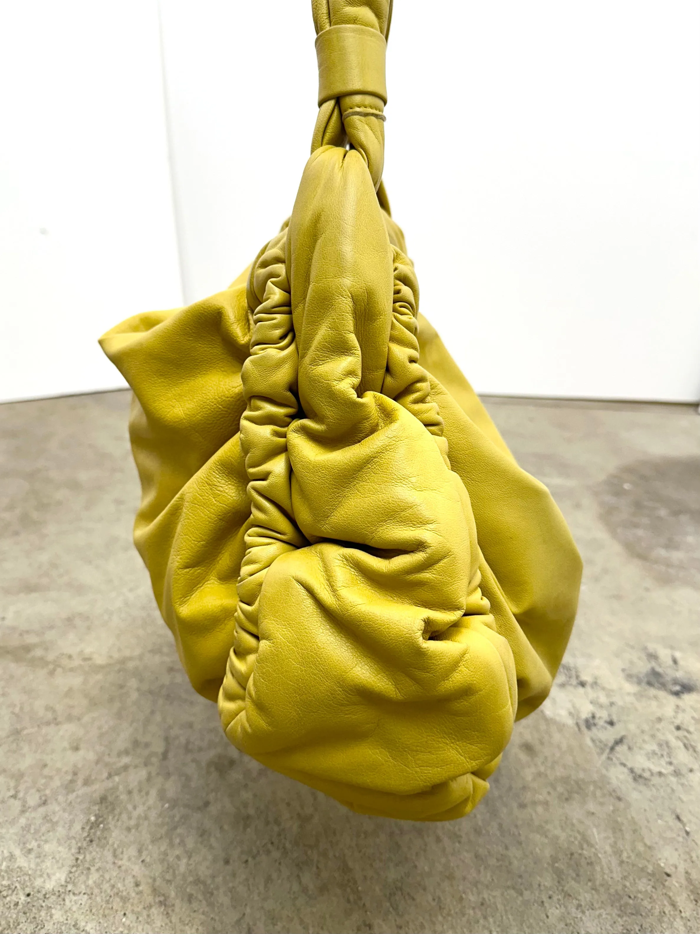 Marni Lambskin Ruched Hobo Bag