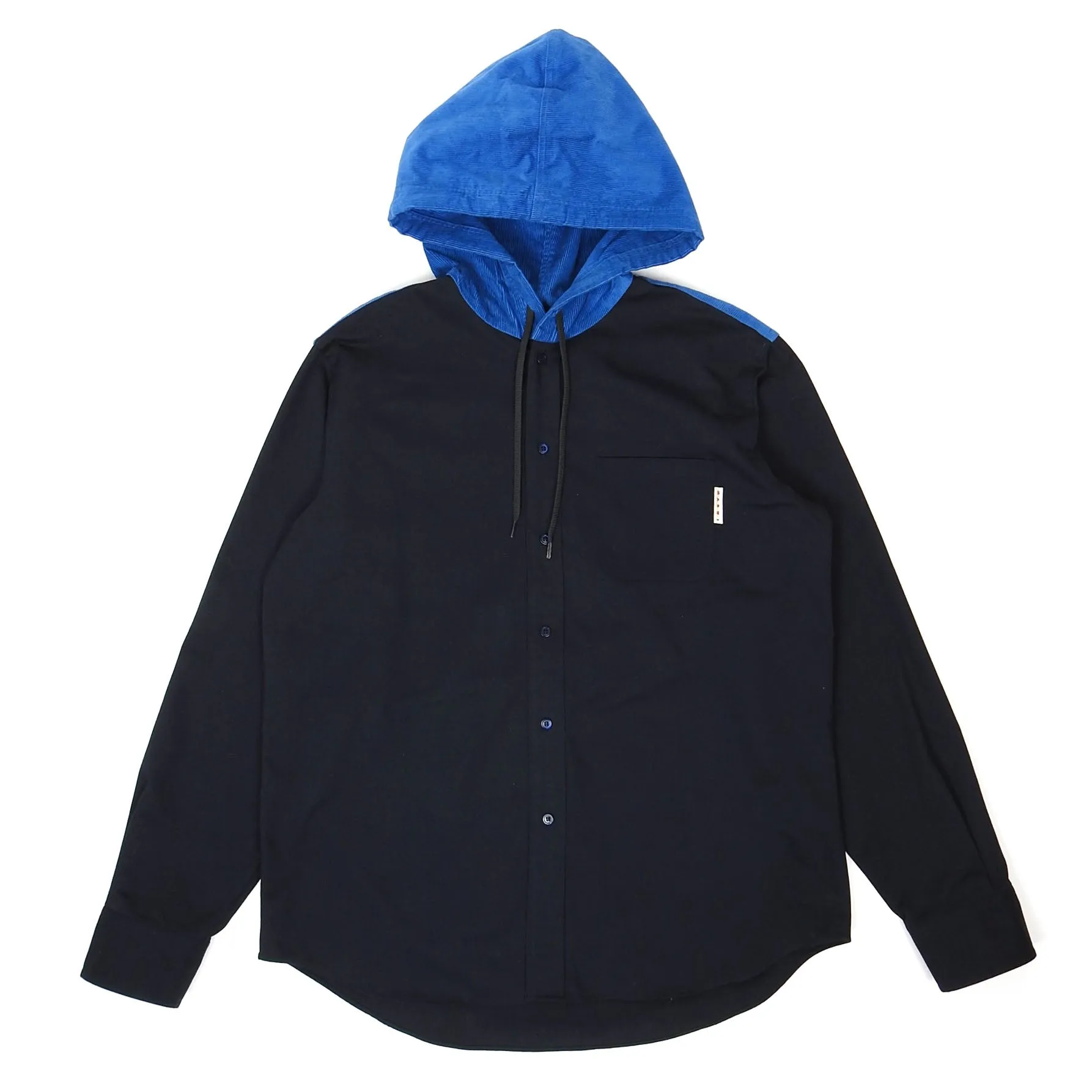Marni Navy Hooded Button Up Jacket Size 50