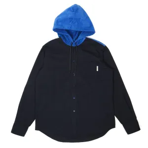 Marni Navy Hooded Button Up Jacket Size 50