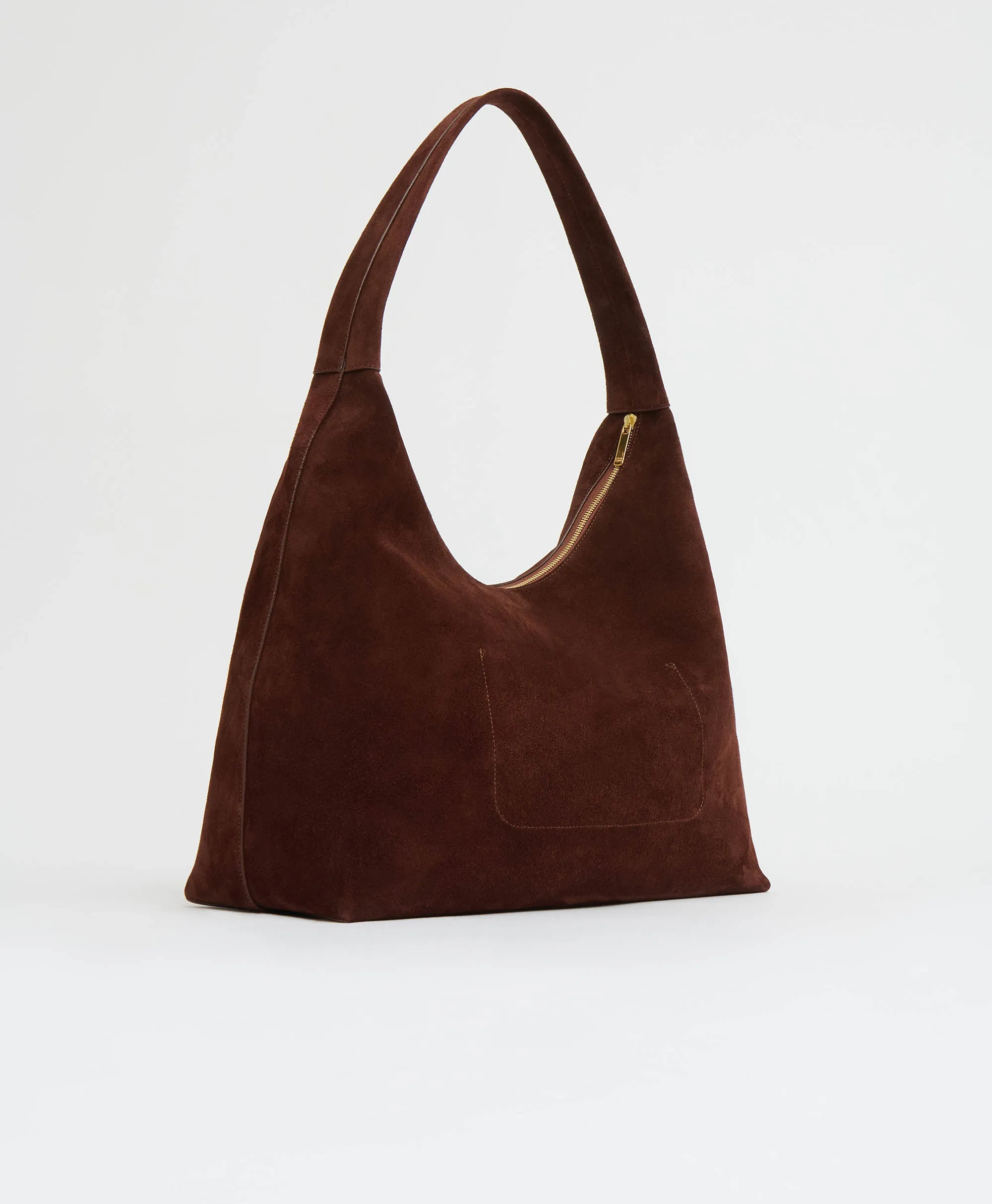 Maxi Candy Hobo - Chocolate Suede