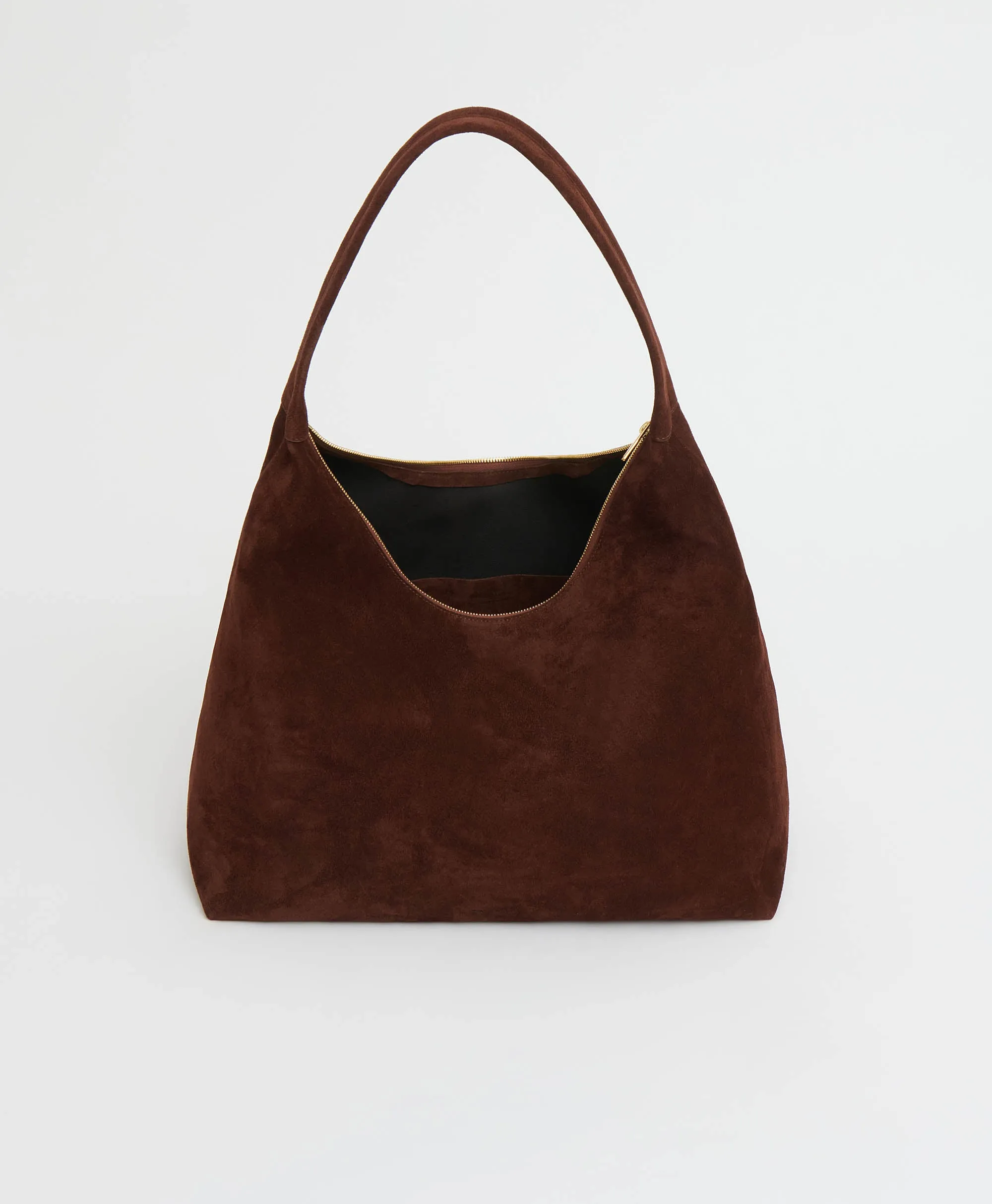 Maxi Candy Hobo - Chocolate Suede