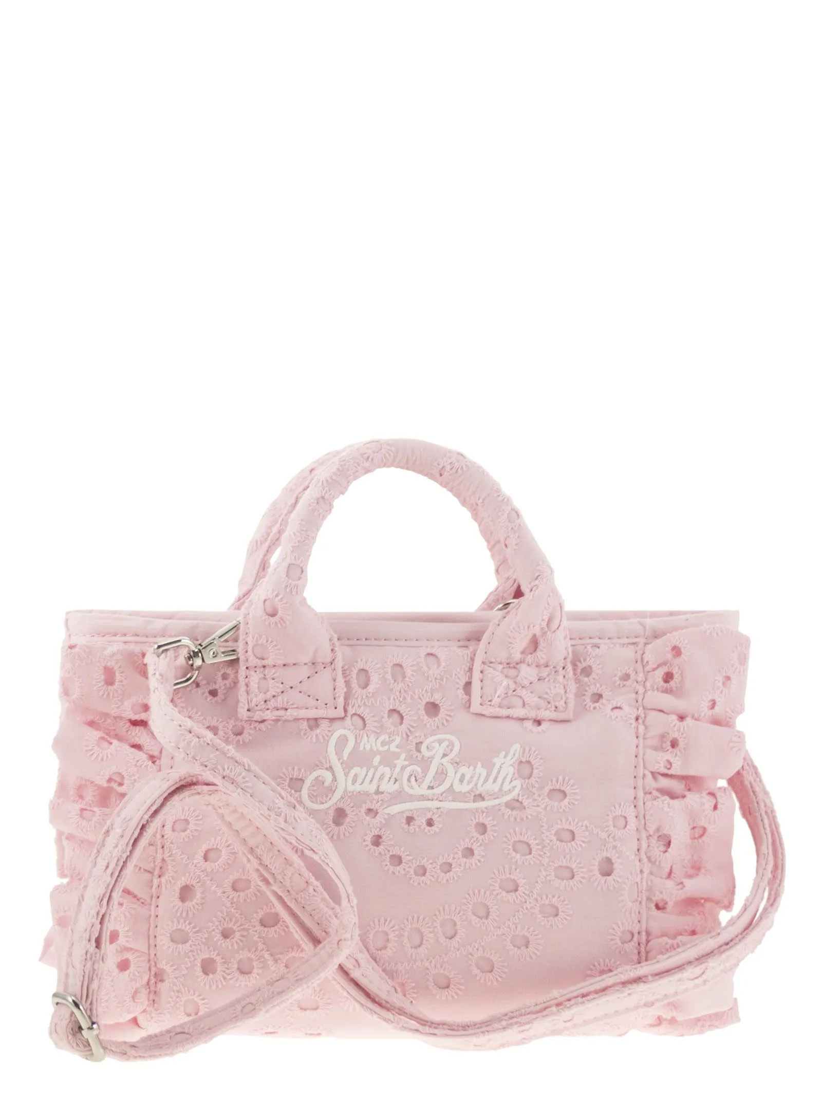 MC2 Saint Barth Vanity Mini Volant Sangallo Lace Handbag