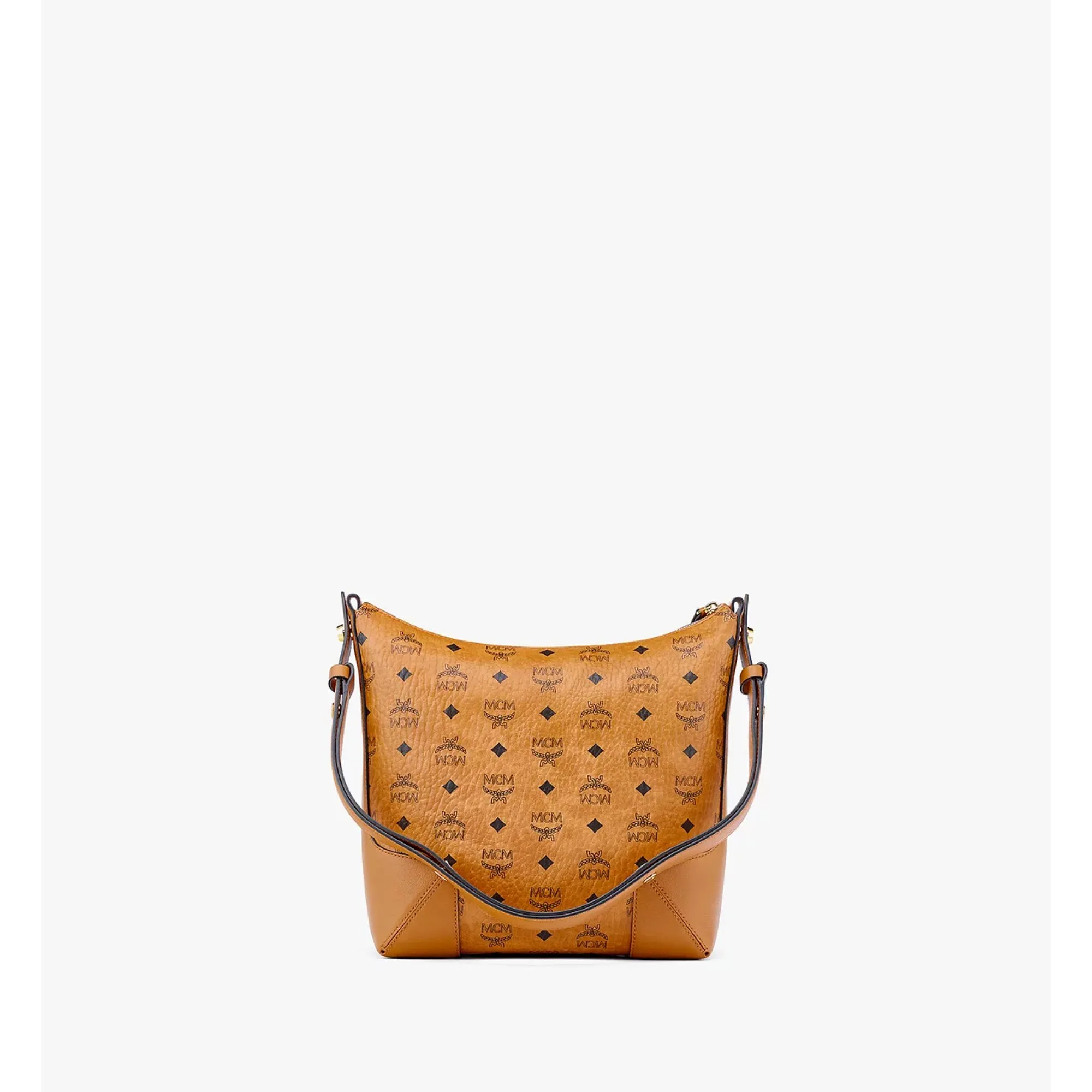 MCM Aren Hobo in Embossed Monogram Leather