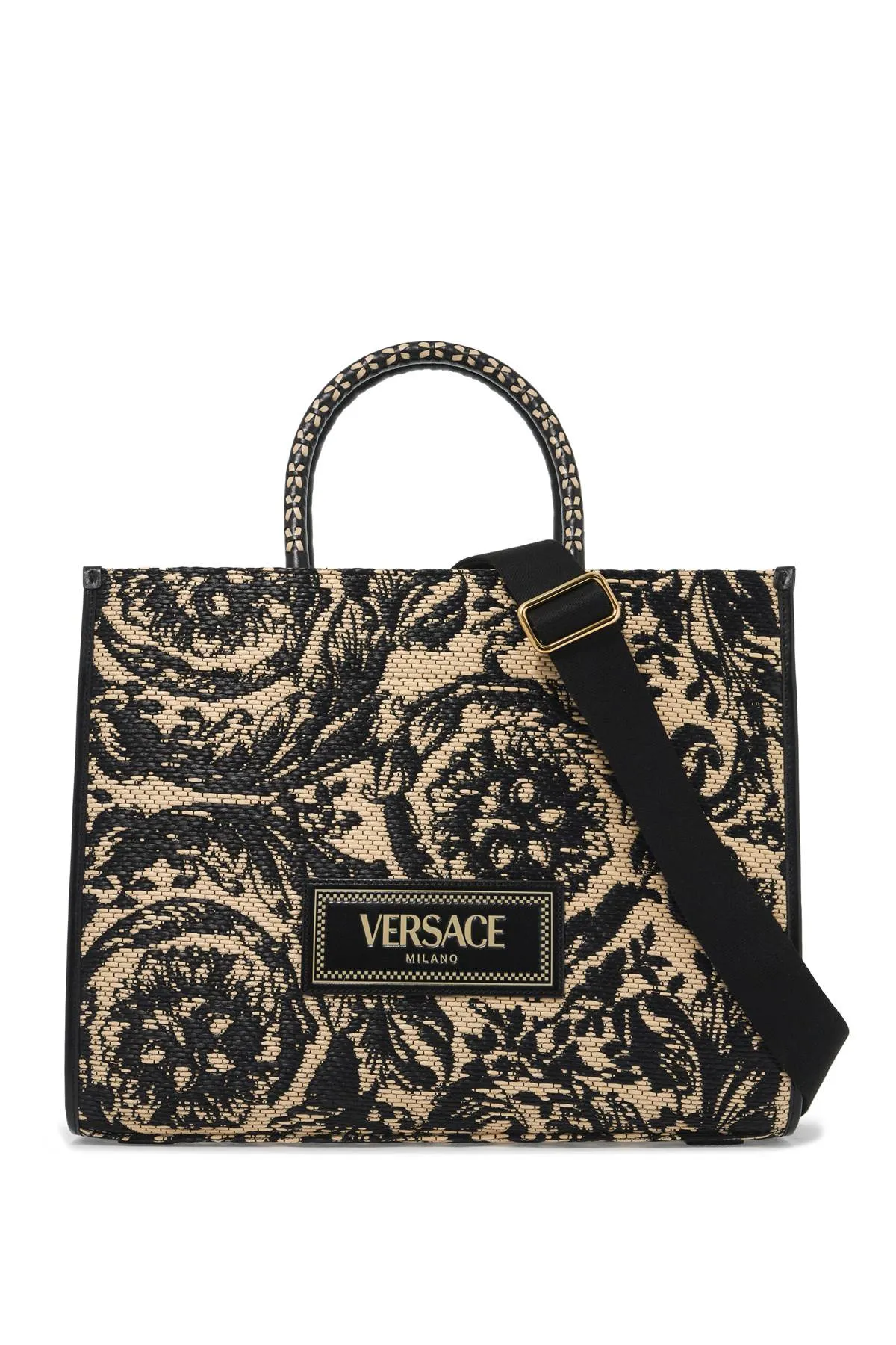 medium athena barocco tote bag in raff