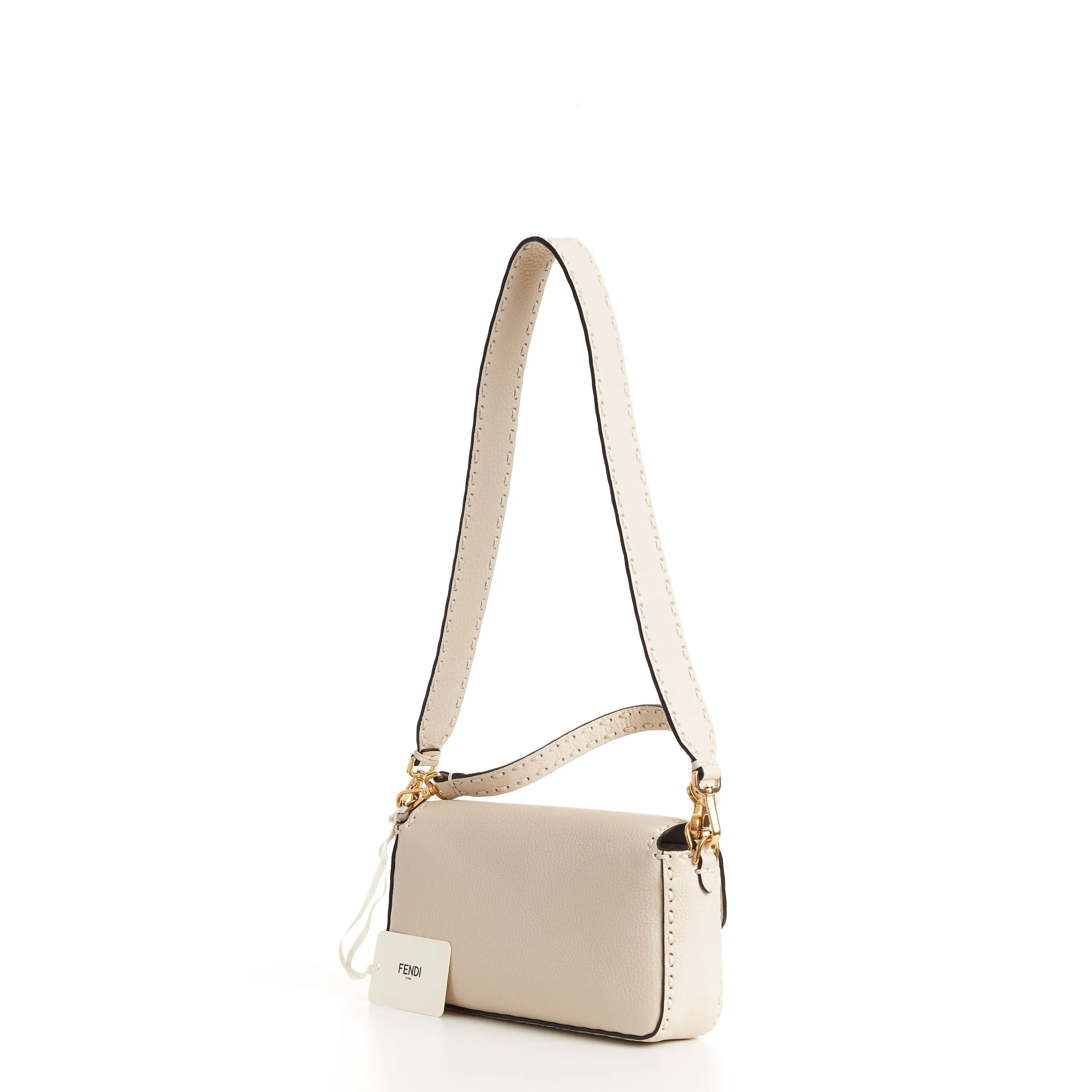 Medium Baguette - Camellia Selleria Bag With Oversize Topstitching