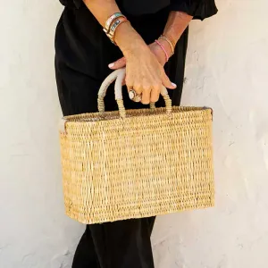 Medium Basket Tote with Leather Handles
