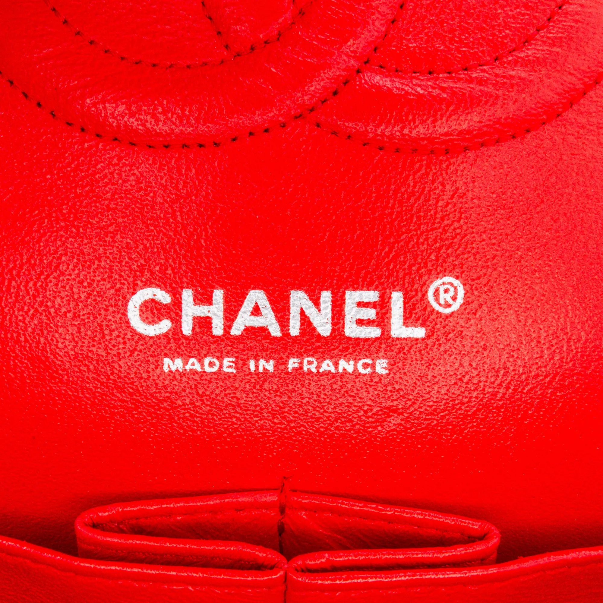 Medium Classic Perforated Lambskin Double Flap