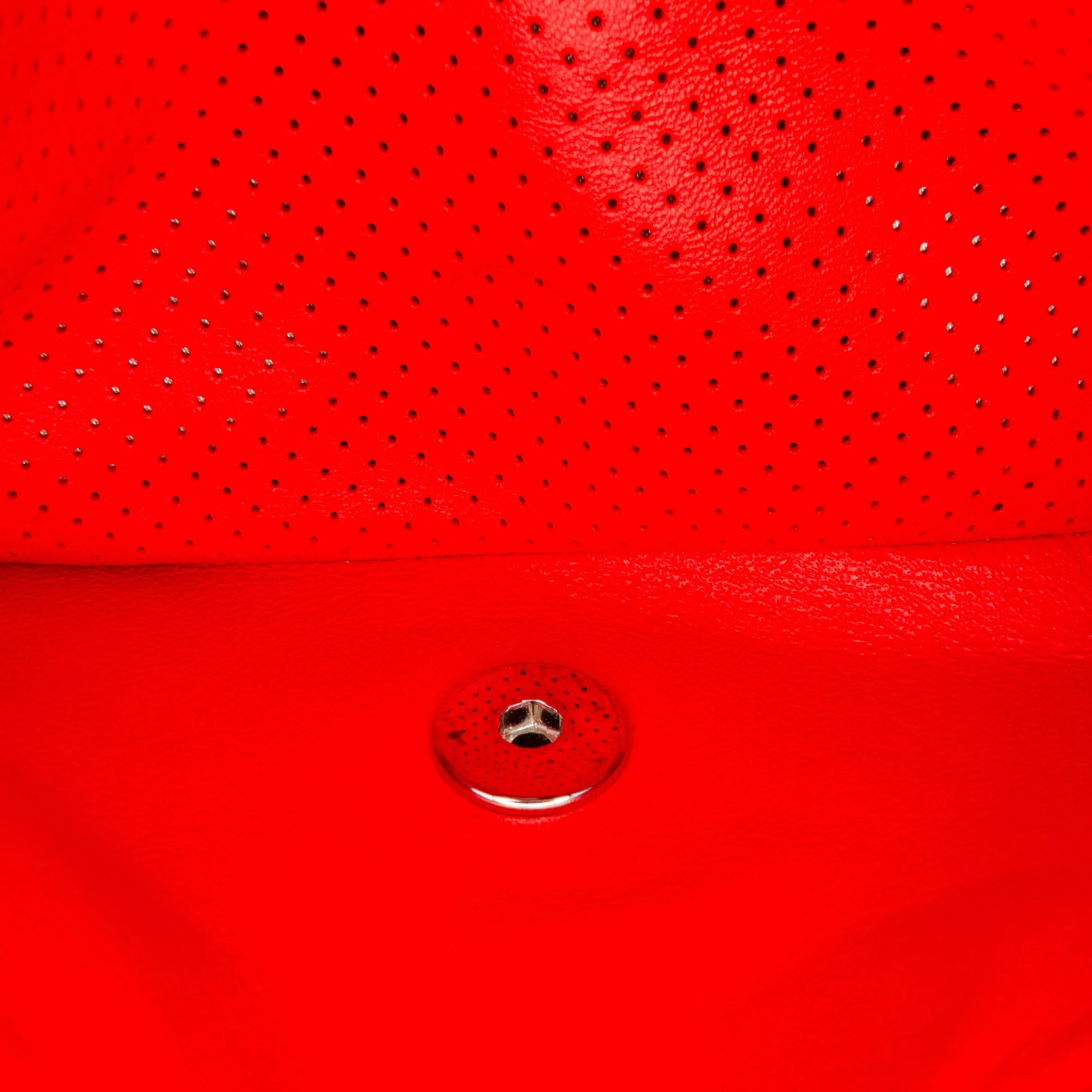 Medium Classic Perforated Lambskin Double Flap