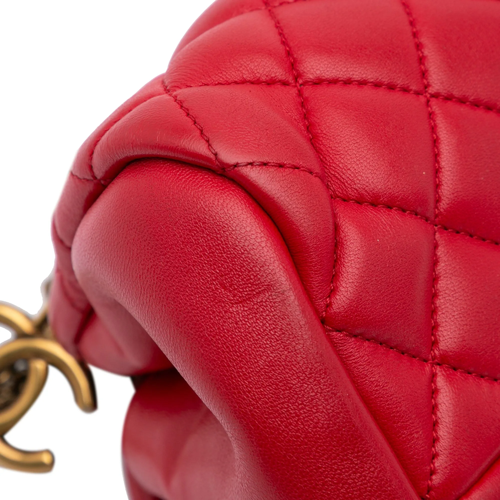 Medium Lambskin Mademoiselle Bowling Bag