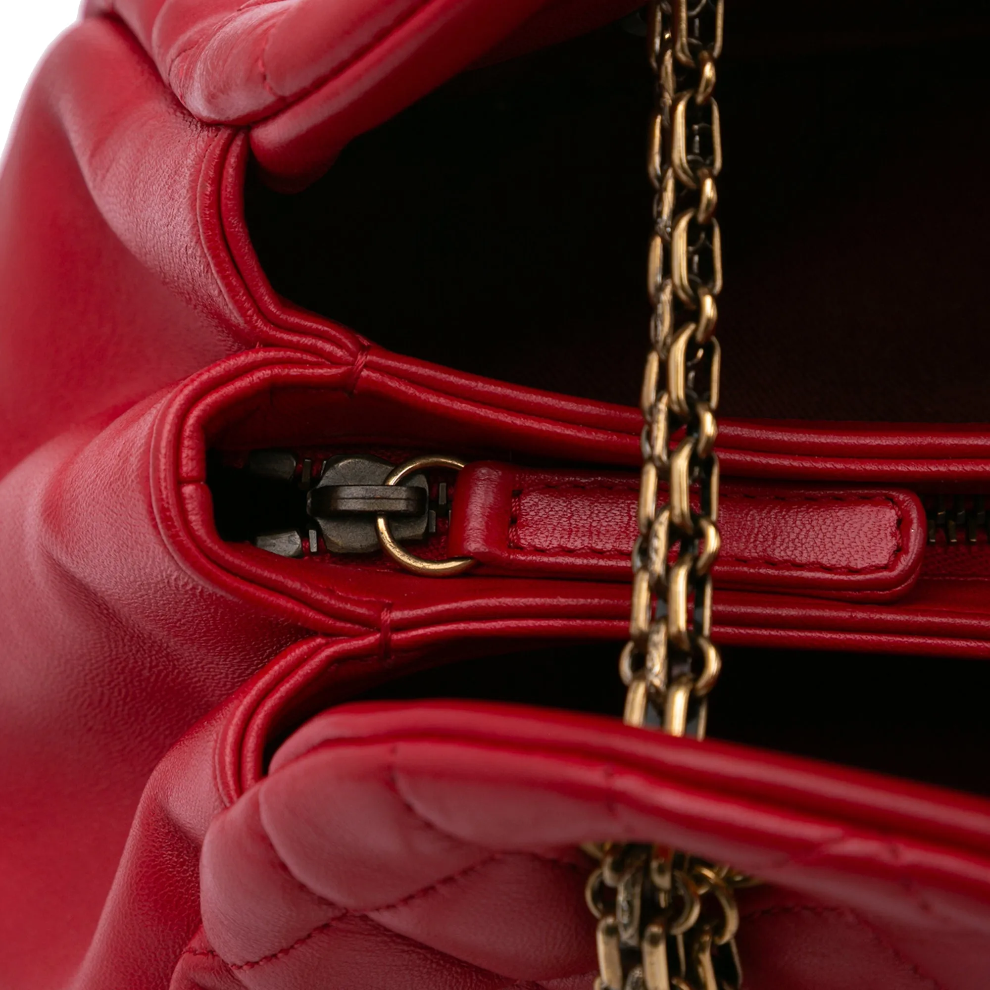 Medium Lambskin Mademoiselle Bowling Bag
