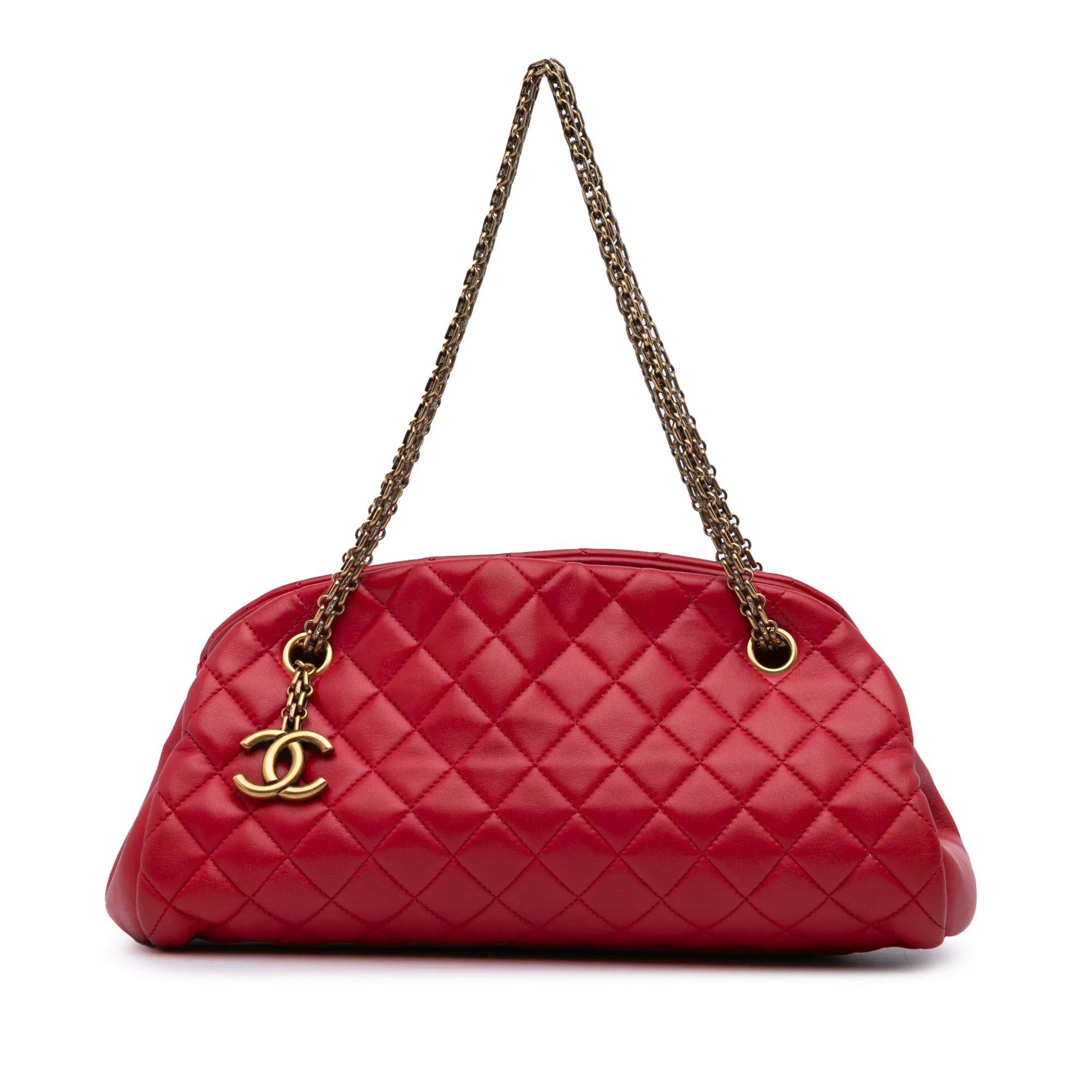 Medium Lambskin Mademoiselle Bowling Bag