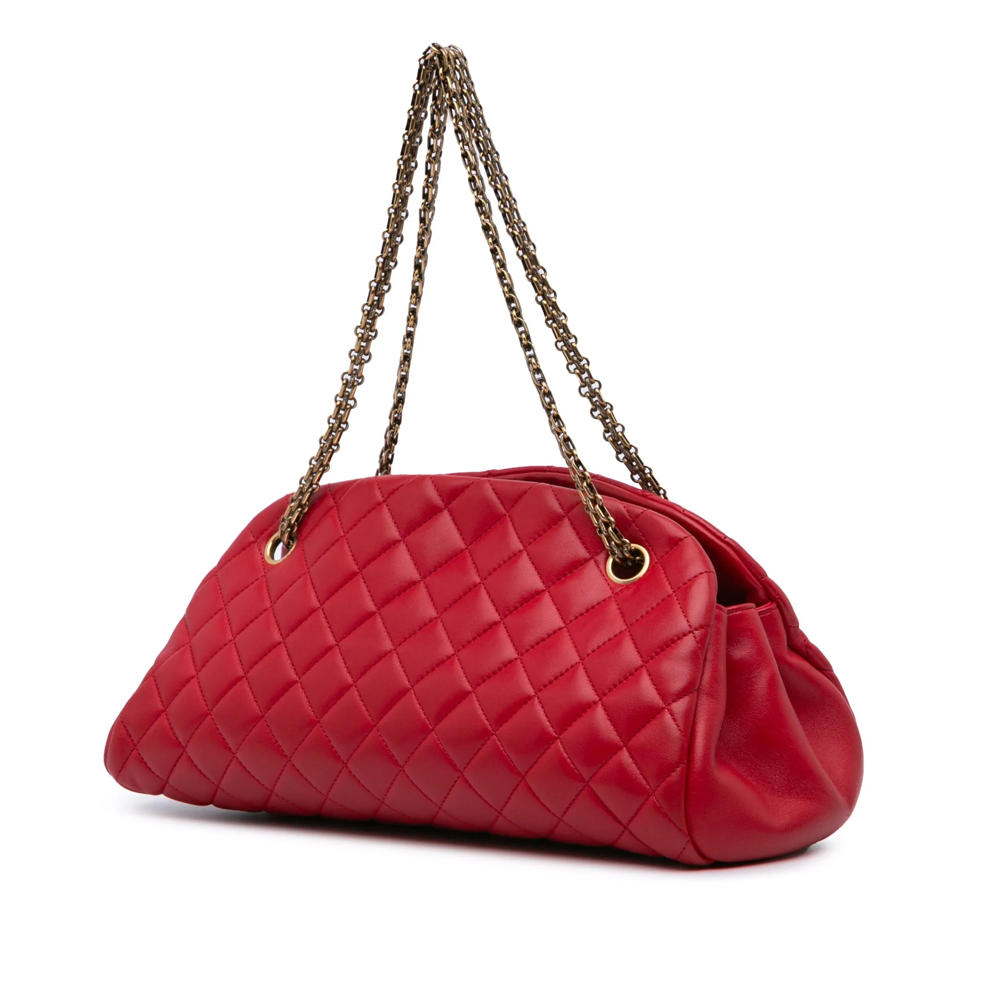 Medium Lambskin Mademoiselle Bowling Bag
