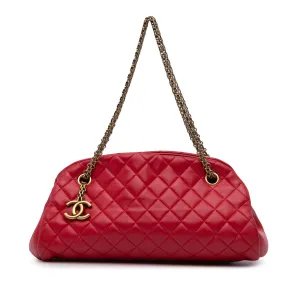 Medium Lambskin Mademoiselle Bowling Bag