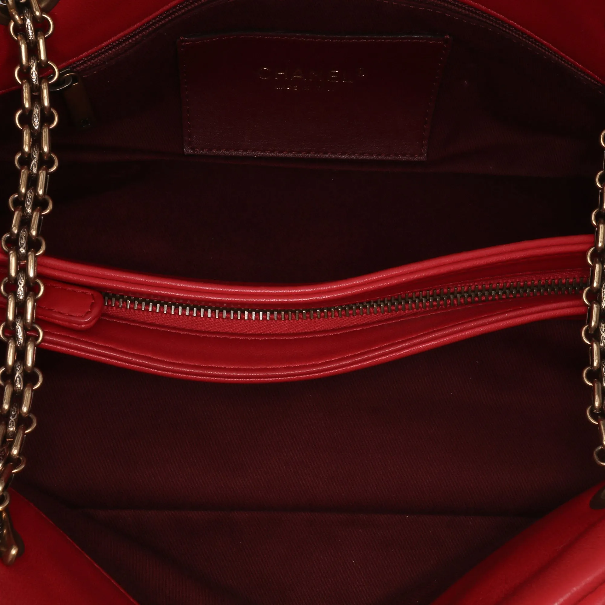 Medium Lambskin Mademoiselle Bowling Bag