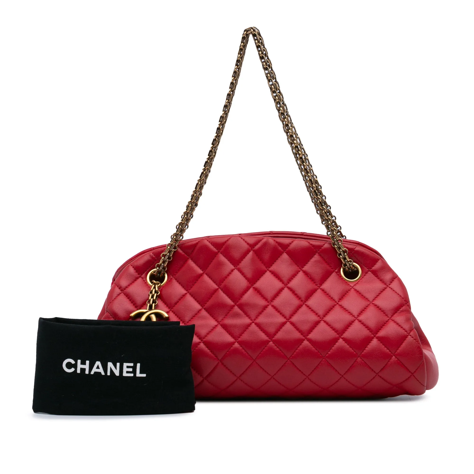 Medium Lambskin Mademoiselle Bowling Bag