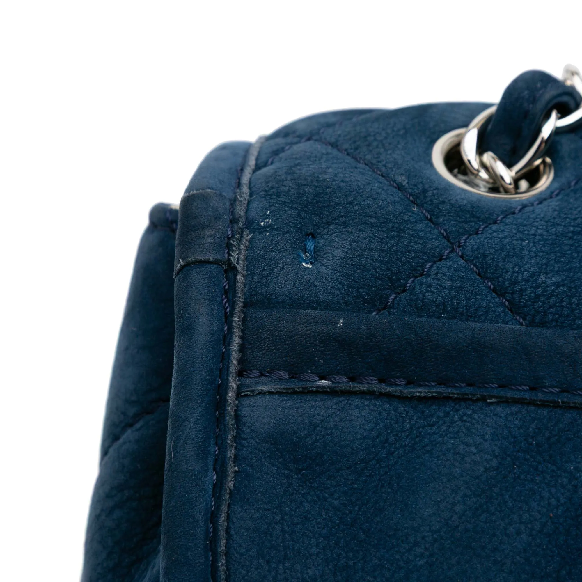 Medium Quilted Nubuck Natural Beauty Split Pocket Flap