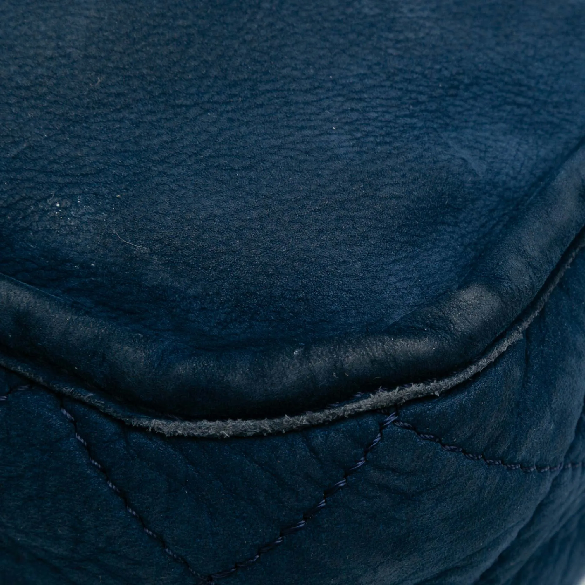Medium Quilted Nubuck Natural Beauty Split Pocket Flap