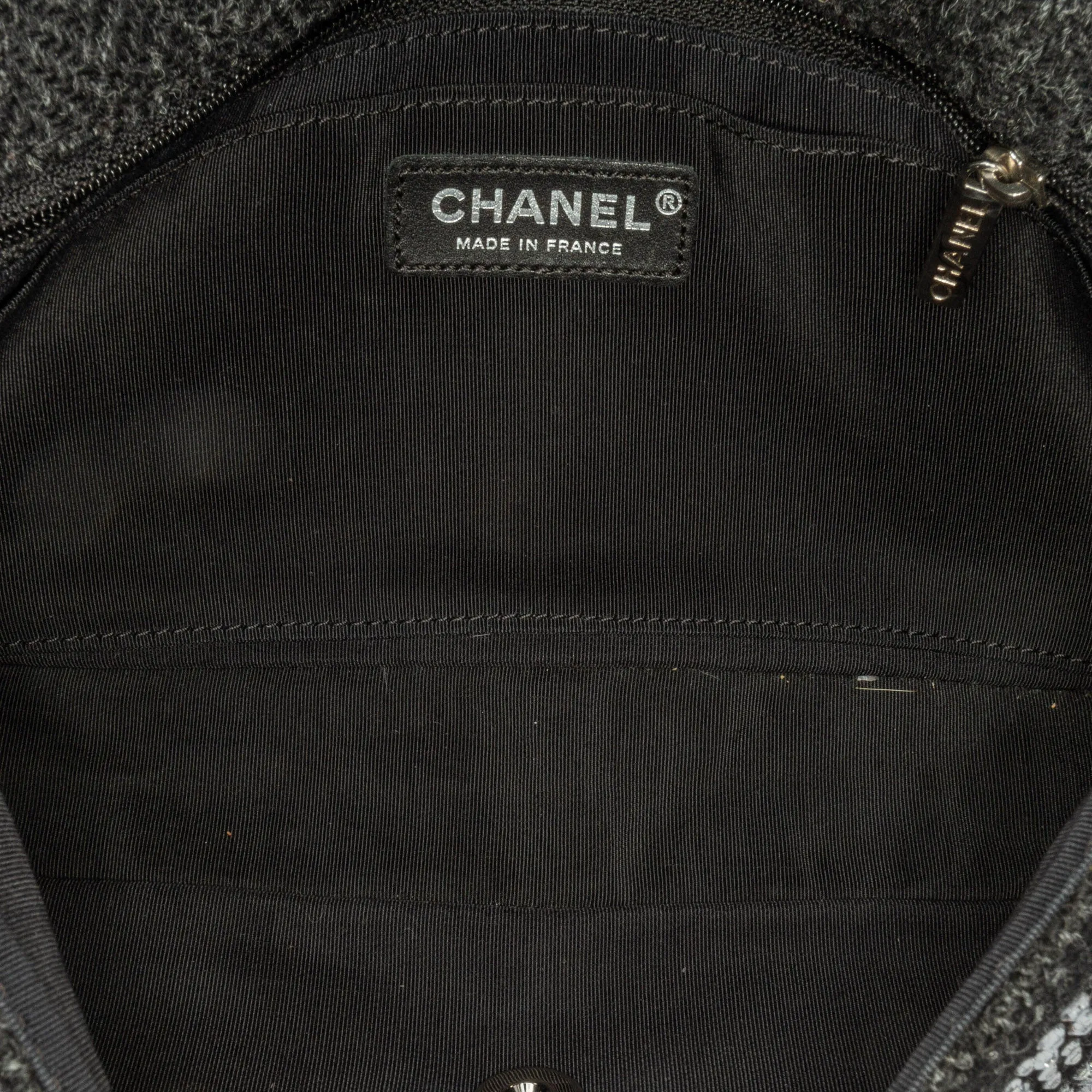 Medium Strass Embellished Tweed Single Flap